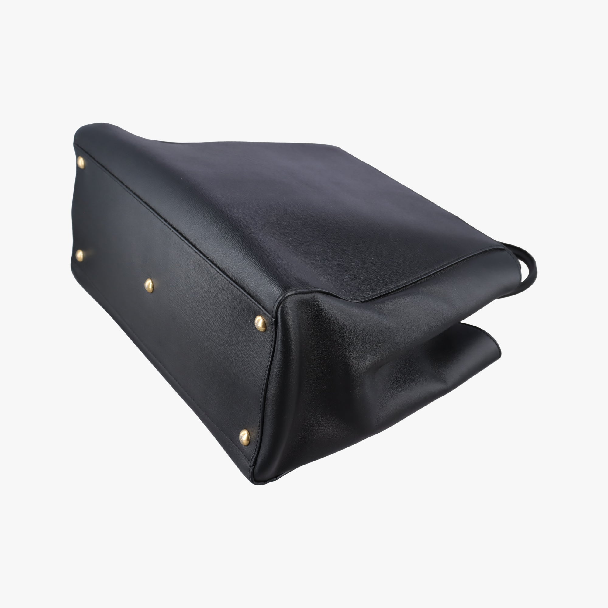 Pre-owned Fendi 2 JOURS Black Leather 8BH250 shoulderbag | stylenewstar