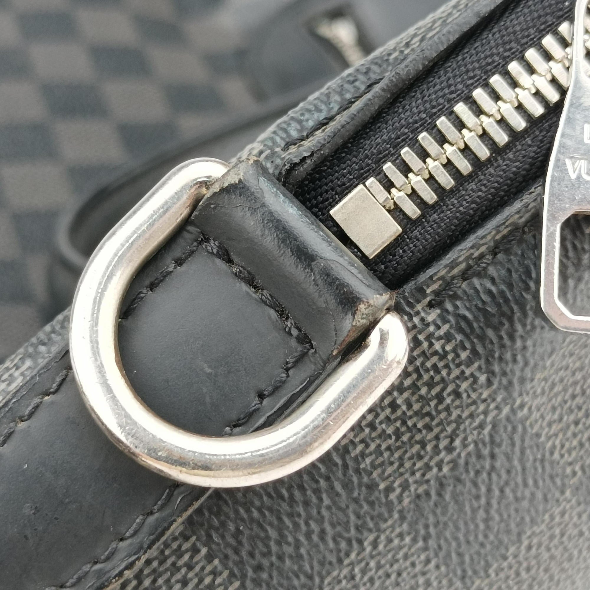 Pre-owned Louis Vuitton Porte-Documents Jour NM Noir Damier Graphite N48260 handbag | stylenewstar