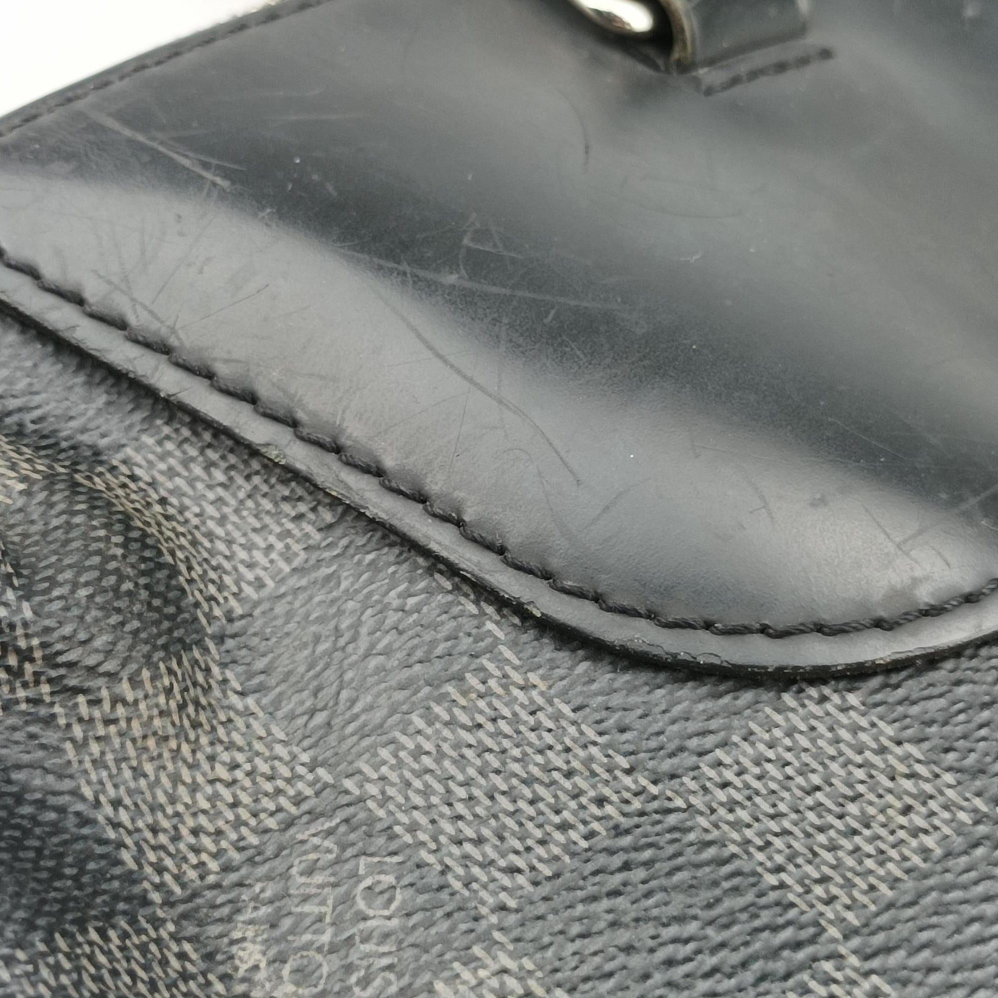 Pre-owned Louis Vuitton Porte-Documents Jour NM Noir Damier Graphite N48260 handbag | stylenewstar