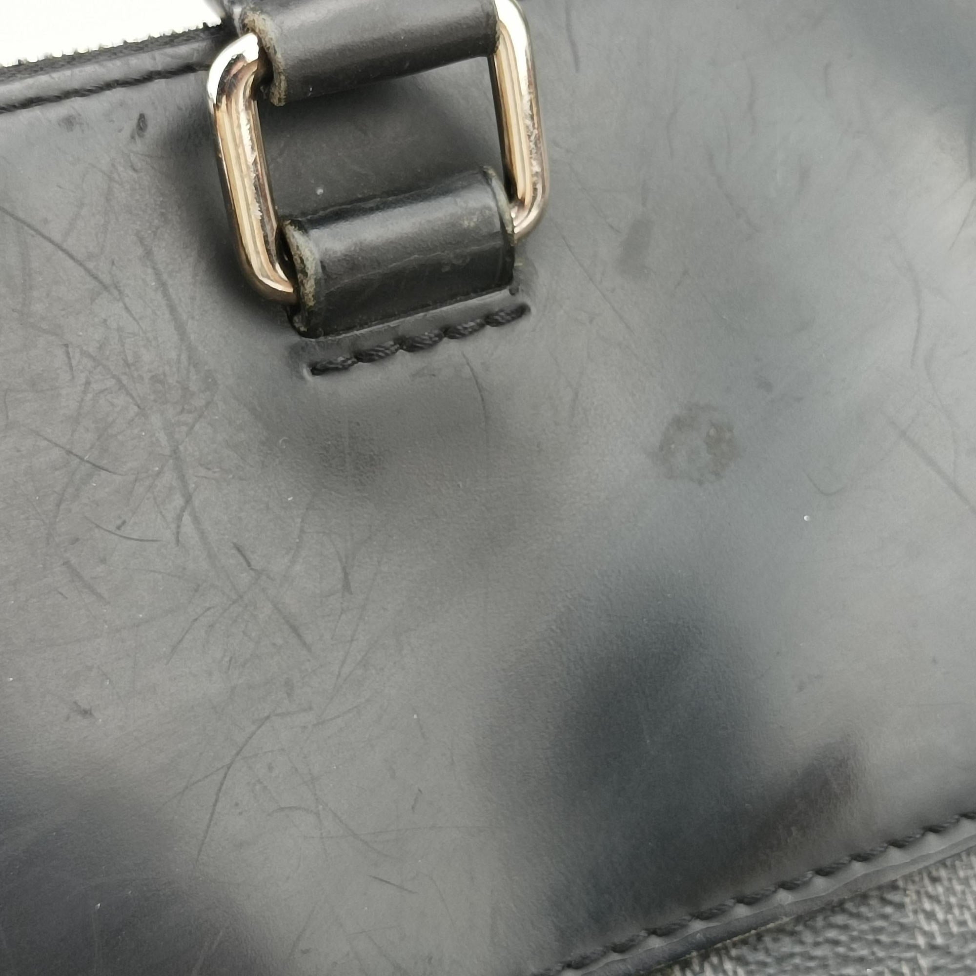 Pre-owned Louis Vuitton Porte-Documents Jour NM Noir Damier Graphite N48260 handbag | stylenewstar