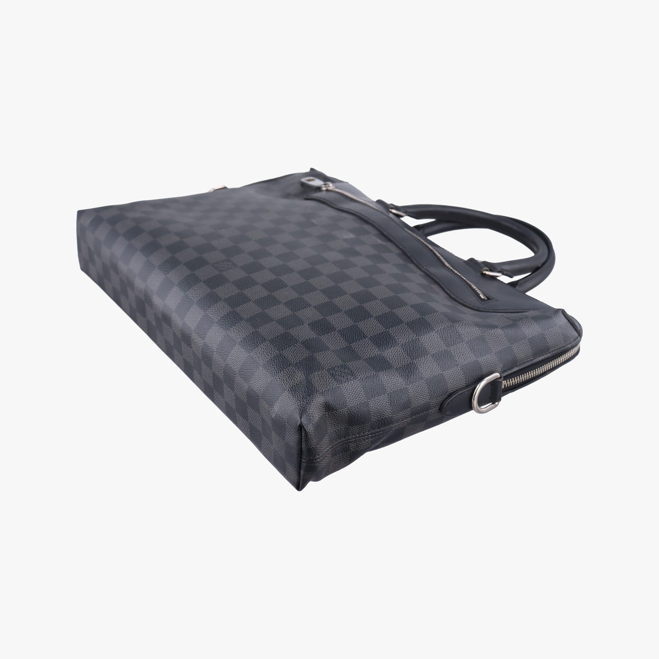 Pre-owned Louis Vuitton Porte-Documents Jour NM Noir Damier Graphite N48260 handbag | stylenewstar
