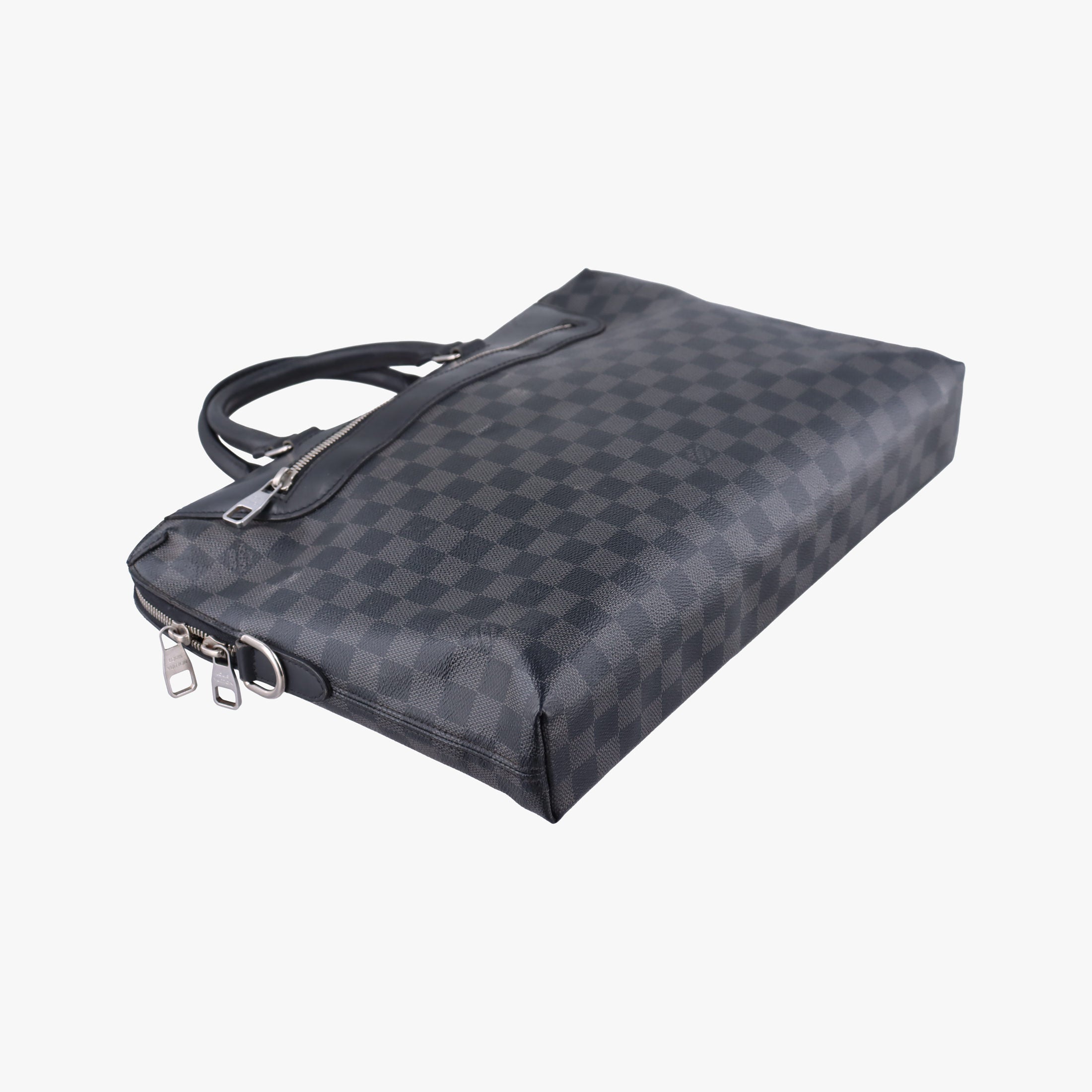 Pre-owned Louis Vuitton Porte-Documents Jour NM Noir Damier Graphite N48260 handbag | stylenewstar
