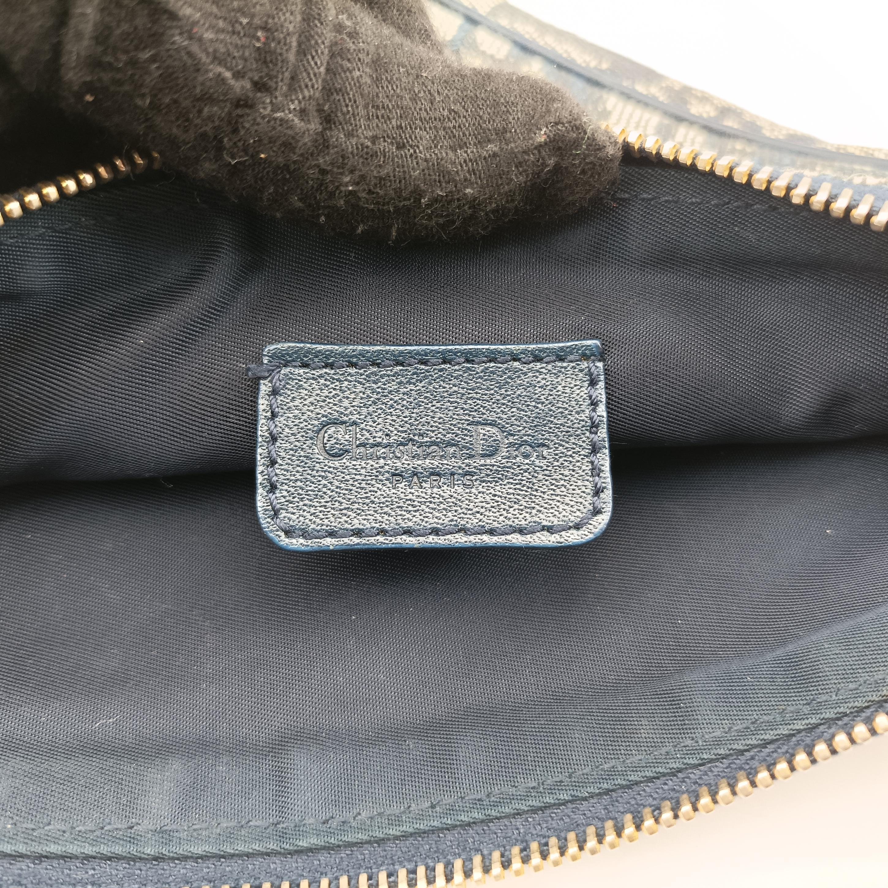 Secondhand Christian Dior Saddle Navy Jacquard  handbag | stylenewstar