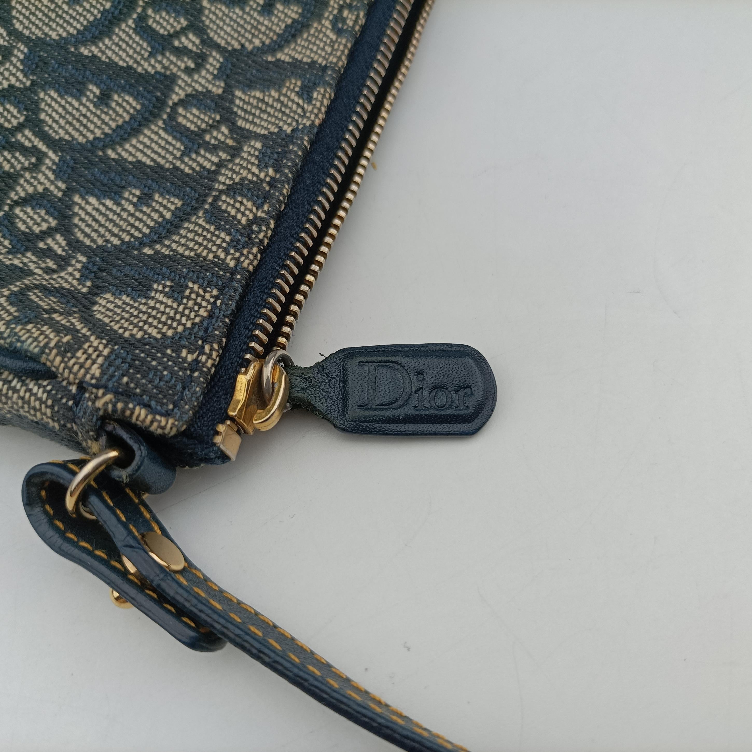 Secondhand Christian Dior Saddle Navy Jacquard  handbag | stylenewstar