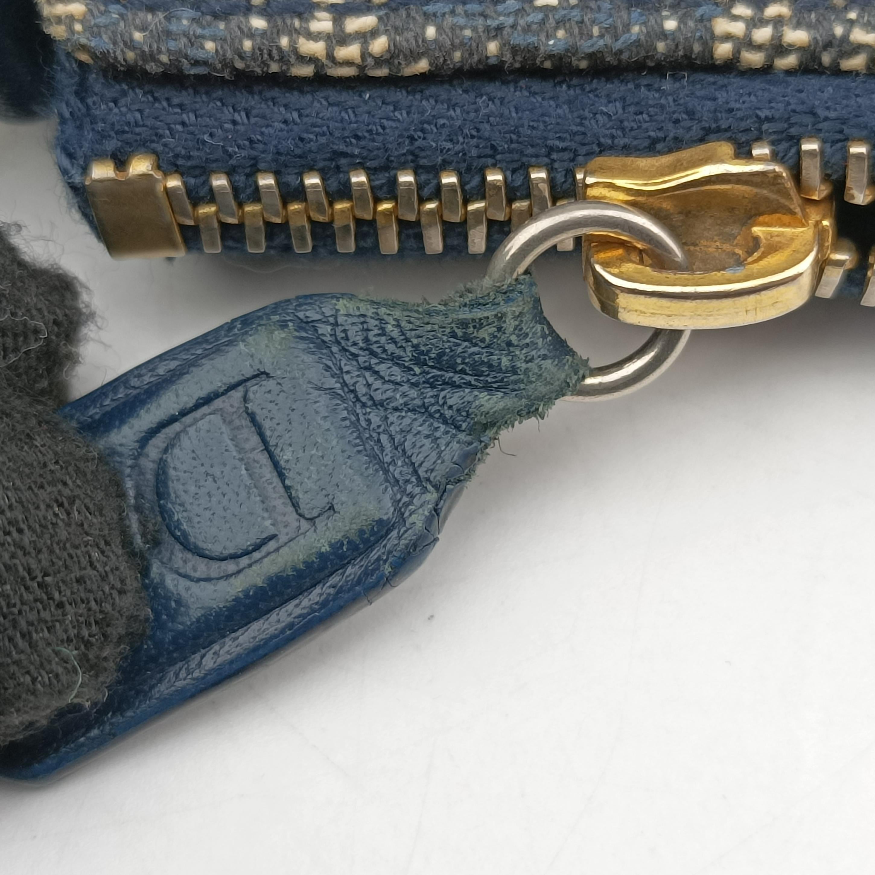 Secondhand Christian Dior Saddle Navy Jacquard  handbag | stylenewstar