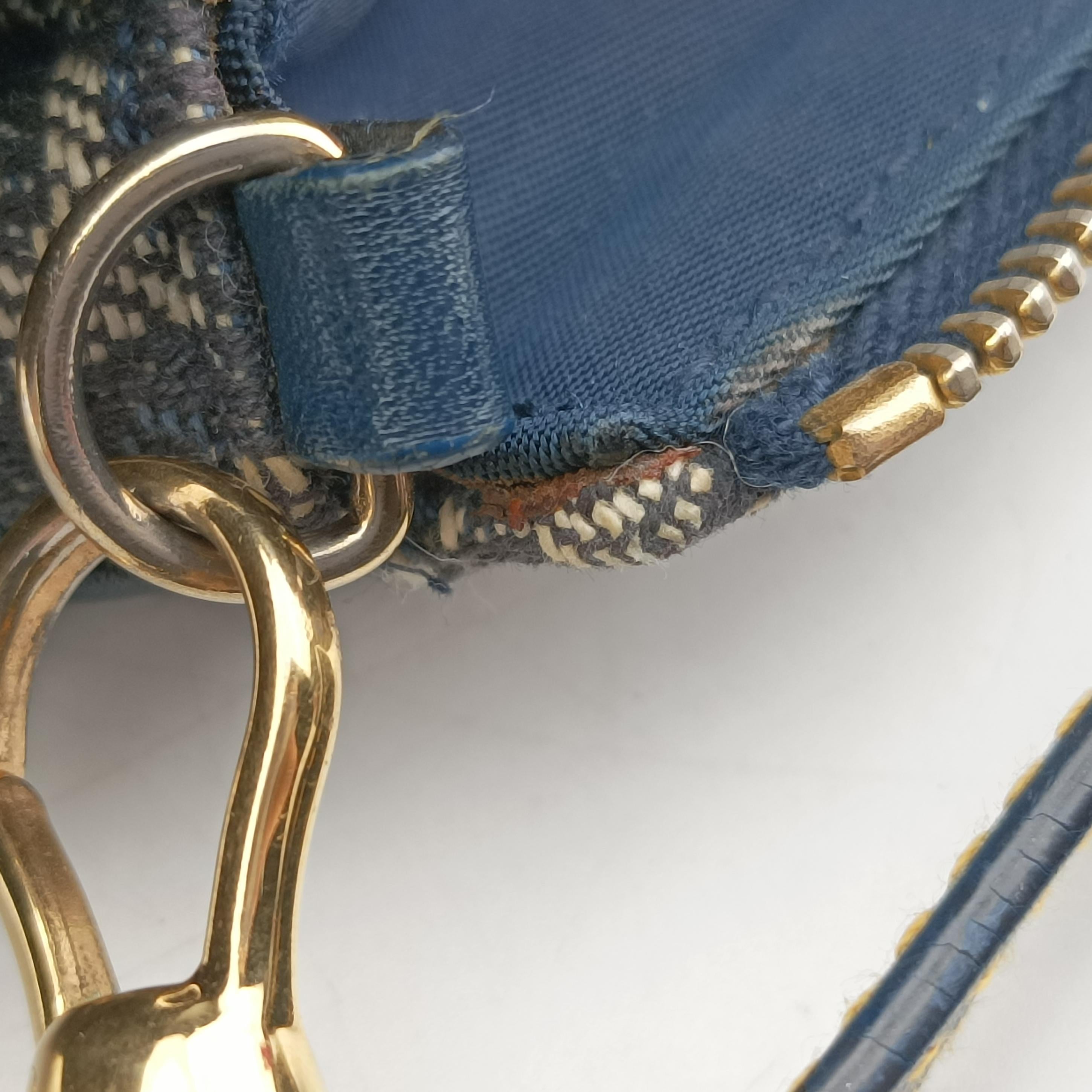 Secondhand Christian Dior Saddle Navy Jacquard  handbag | stylenewstar