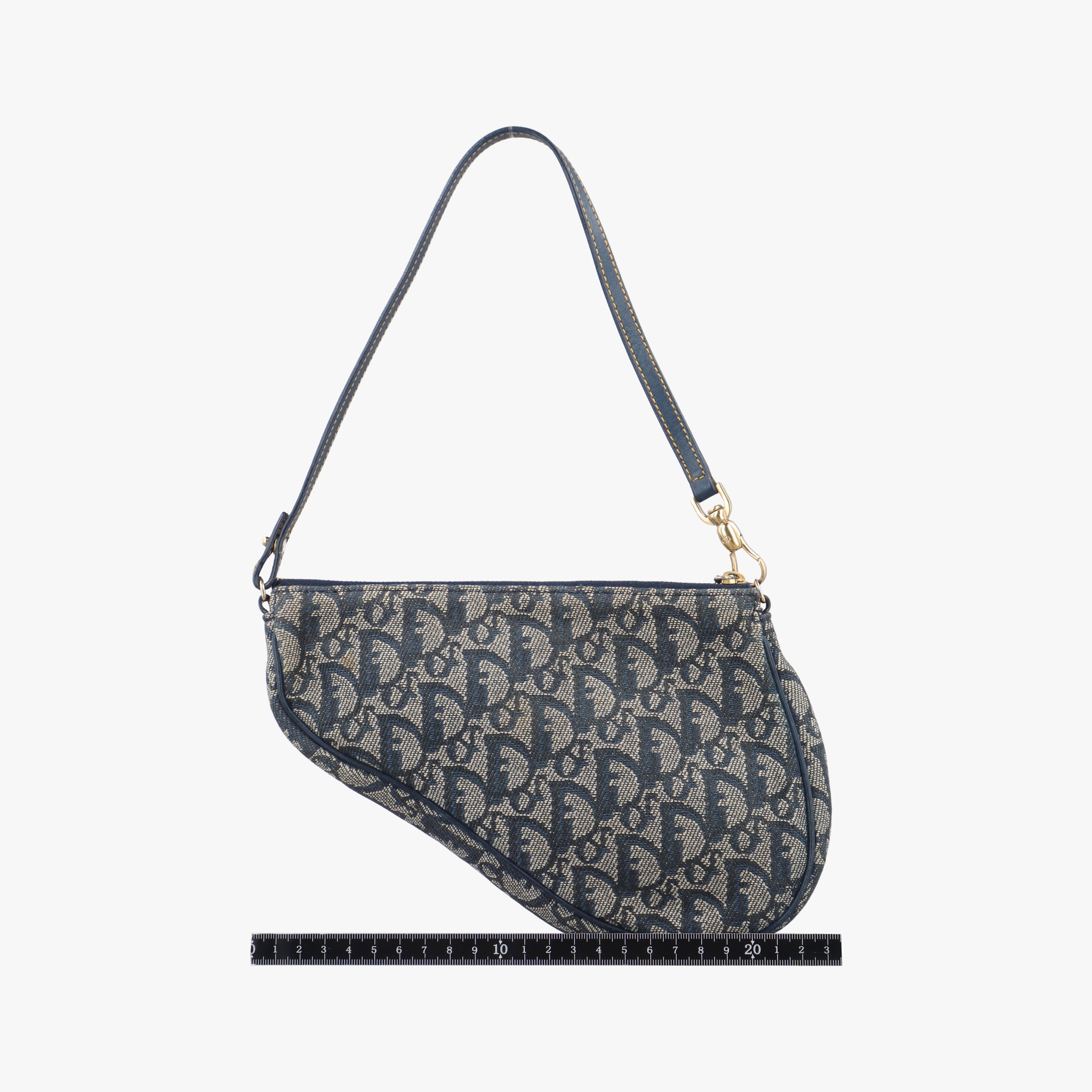Secondhand Christian Dior Saddle Navy Jacquard  handbag | stylenewstar