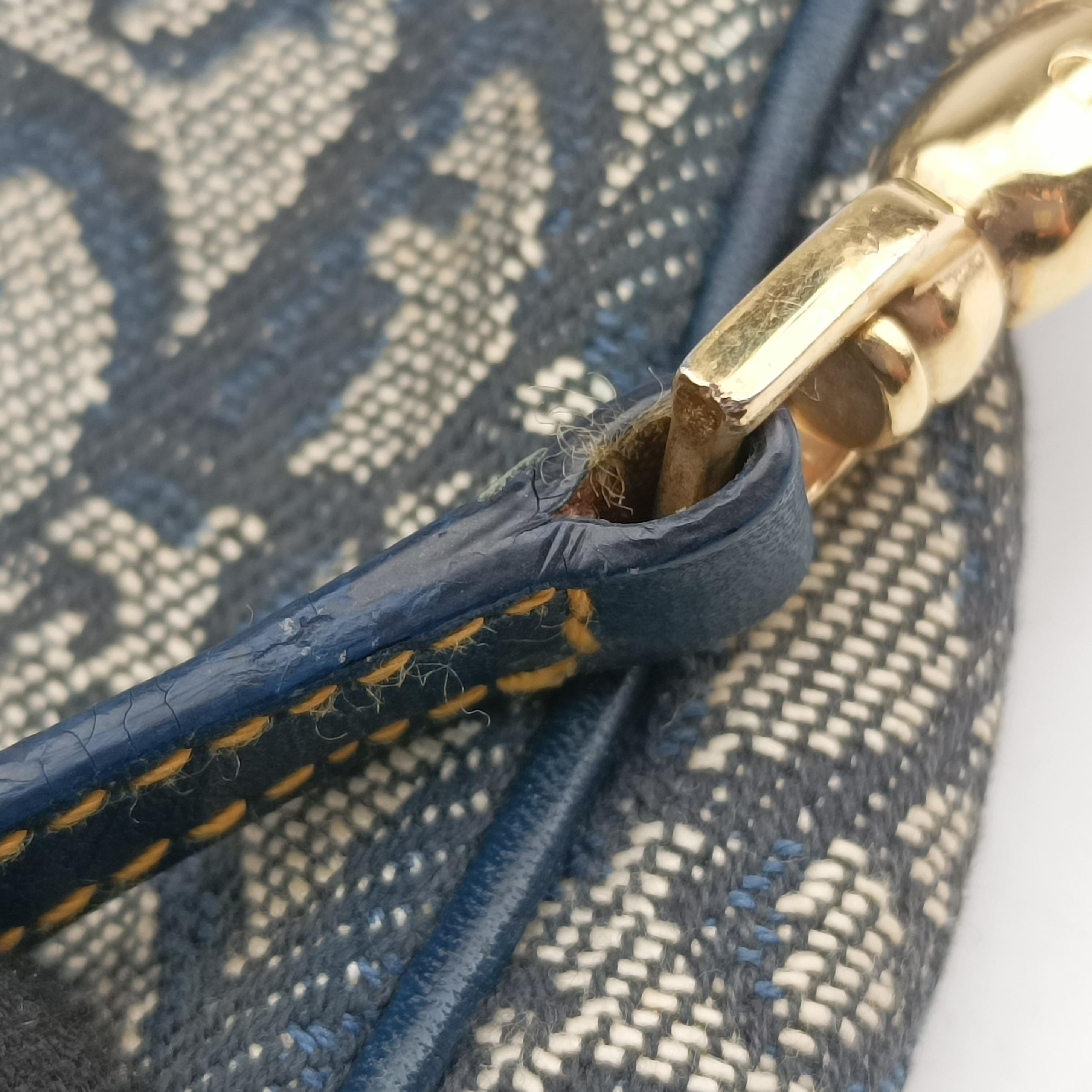 Secondhand Christian Dior Saddle Navy Jacquard  handbag | stylenewstar
