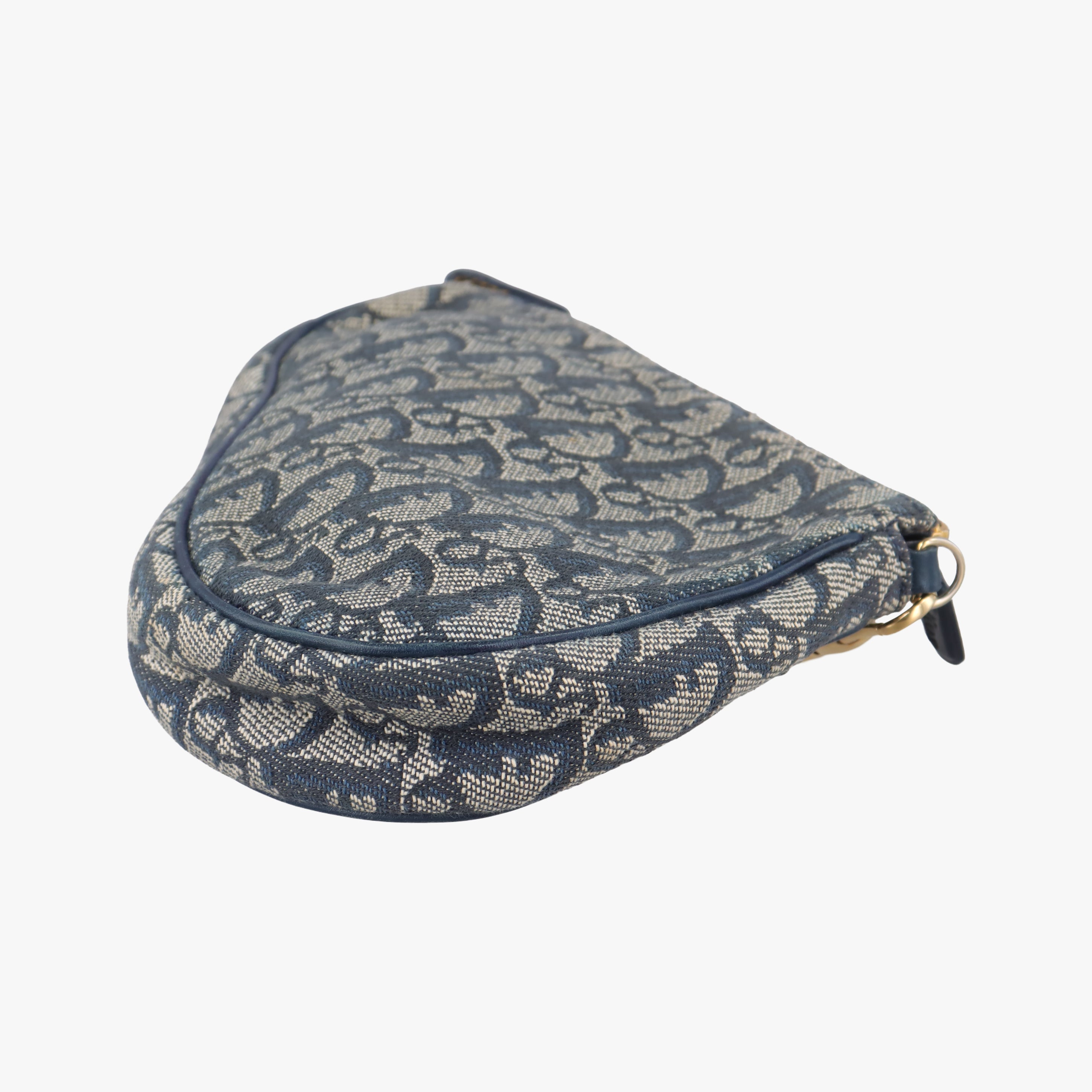 Secondhand Christian Dior Saddle Navy Jacquard  handbag | stylenewstar
