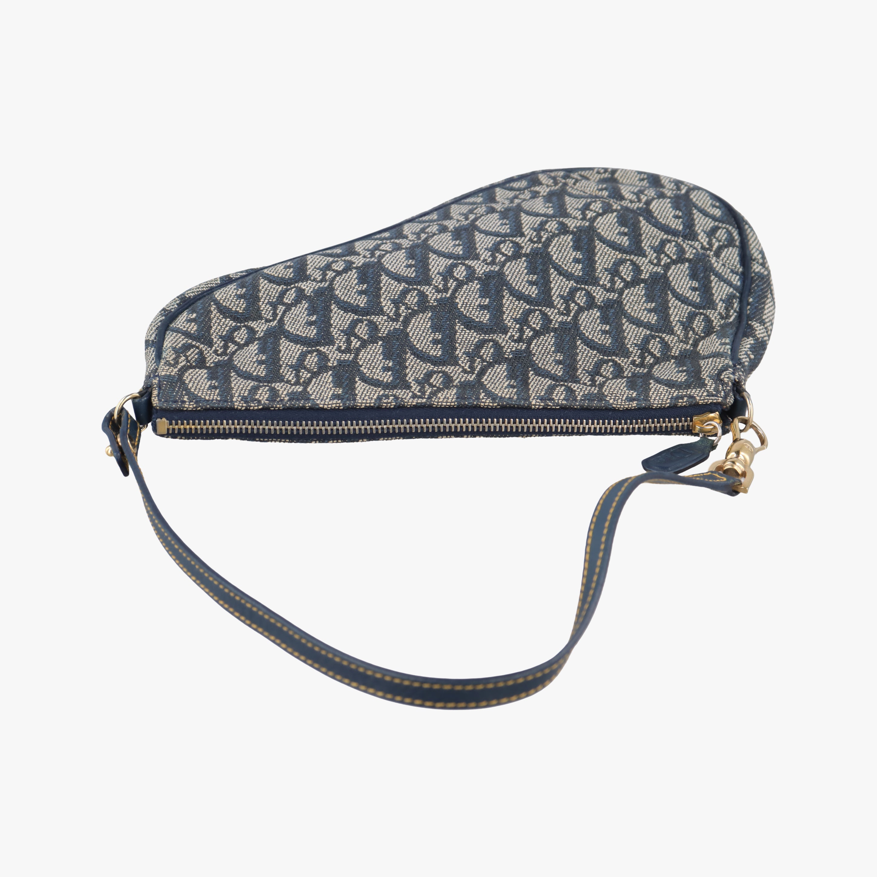 Secondhand Christian Dior Saddle Navy Jacquard  handbag | stylenewstar