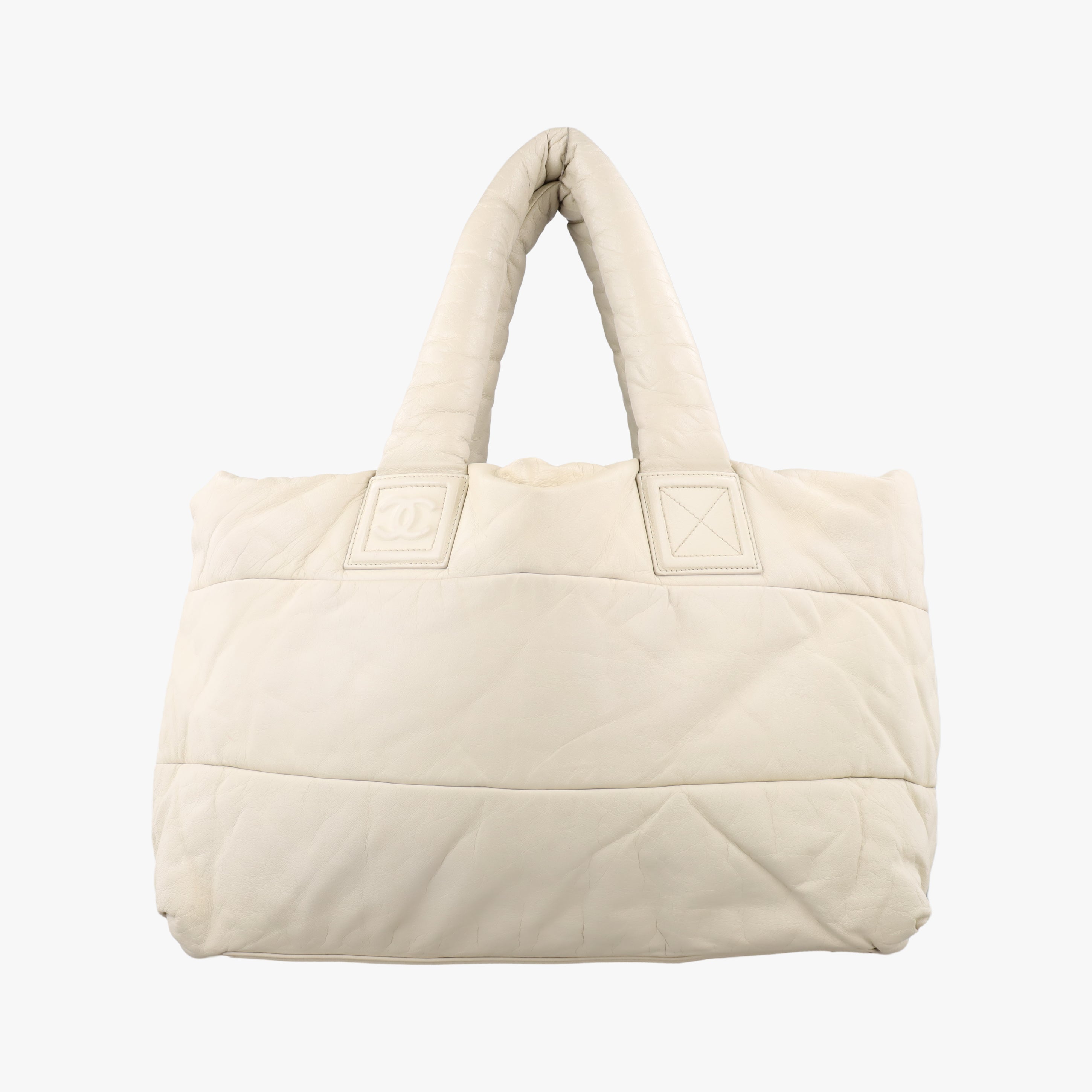 Pre-owned Chanel Cococoon Quilting White lambskin A47107 handbag | stylenewstar