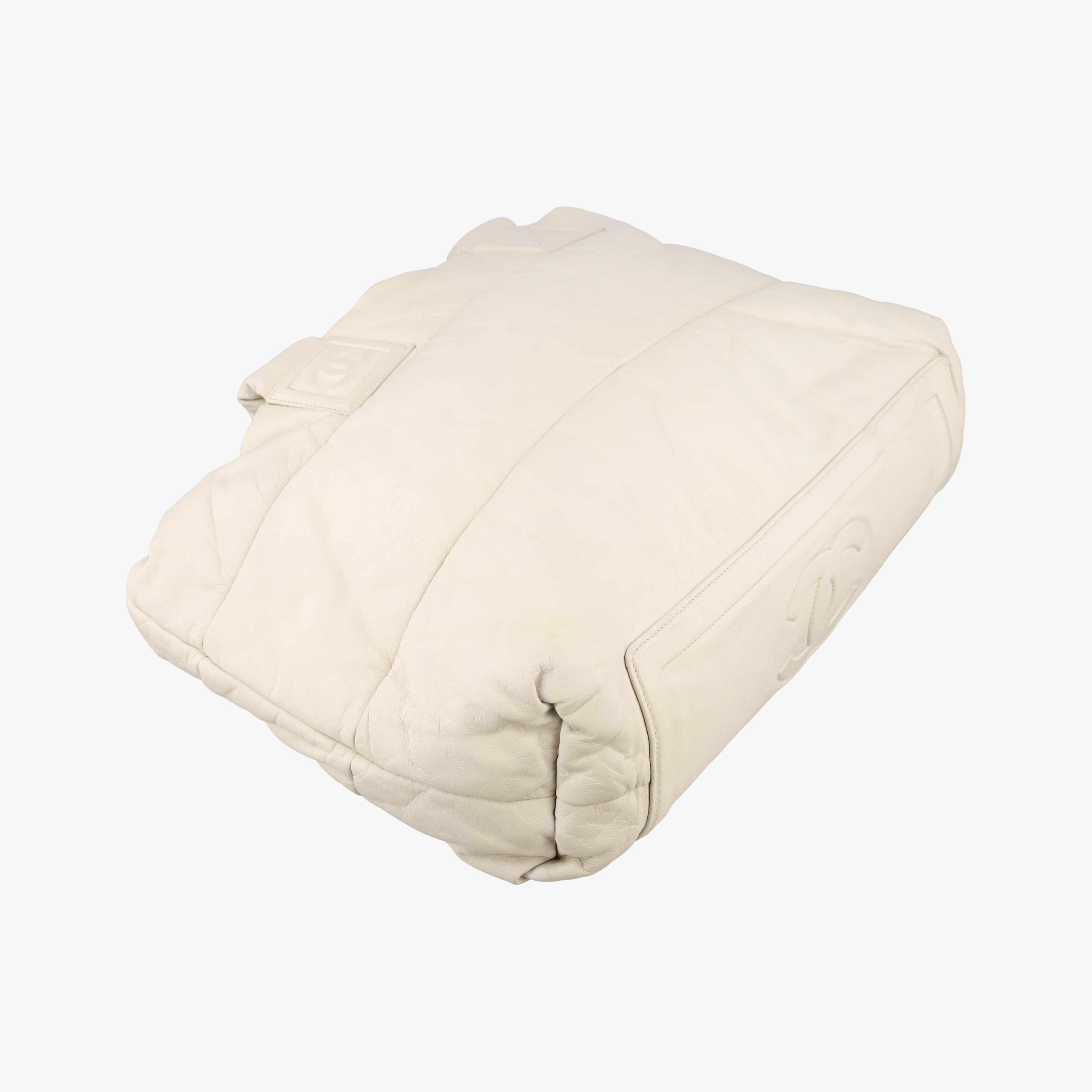 Pre-owned Chanel Cococoon Quilting White lambskin A47107 handbag | stylenewstar