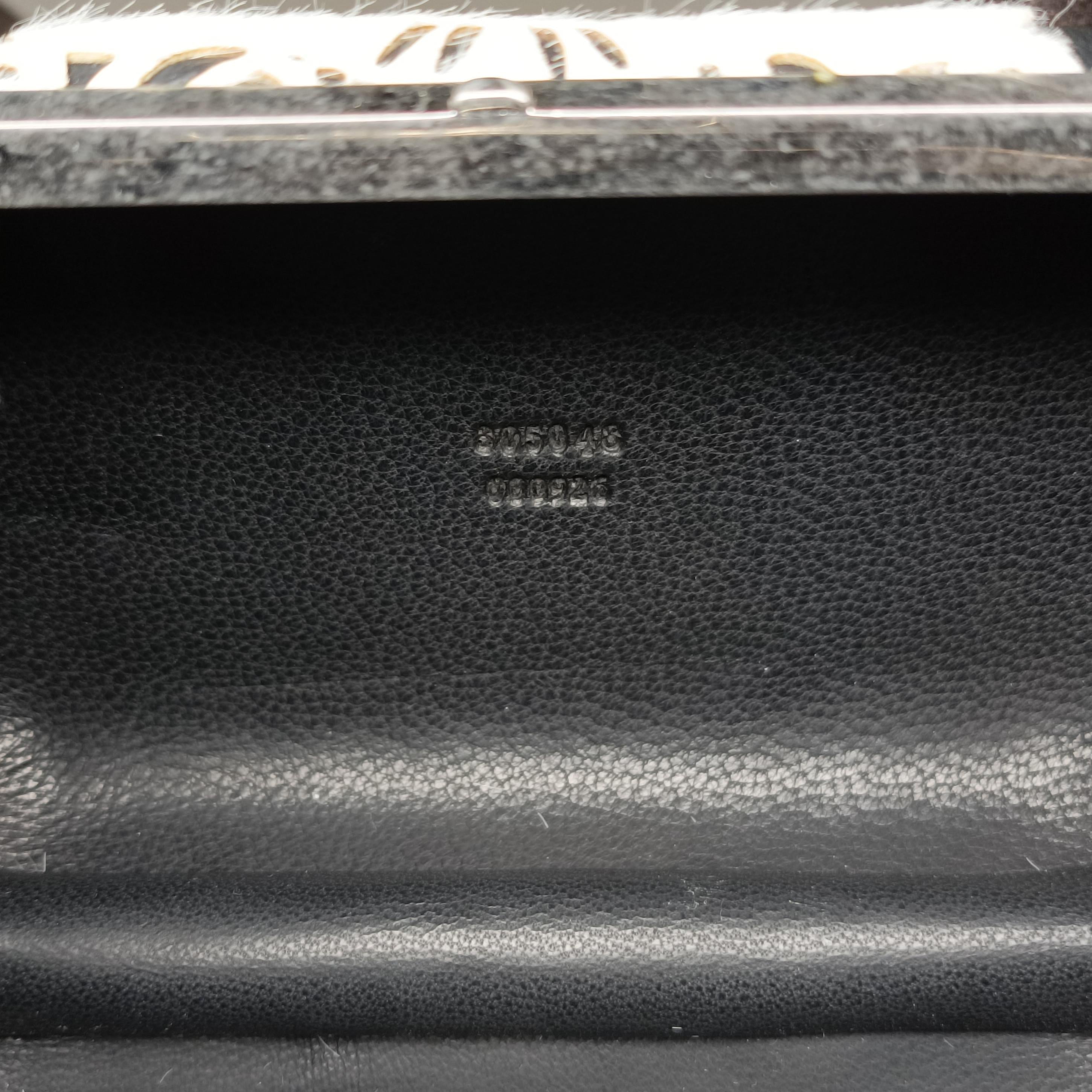 Pre-owned Alexander McQueen Knucklebox Black×White ponyhair  clutchbag | stylenewstar