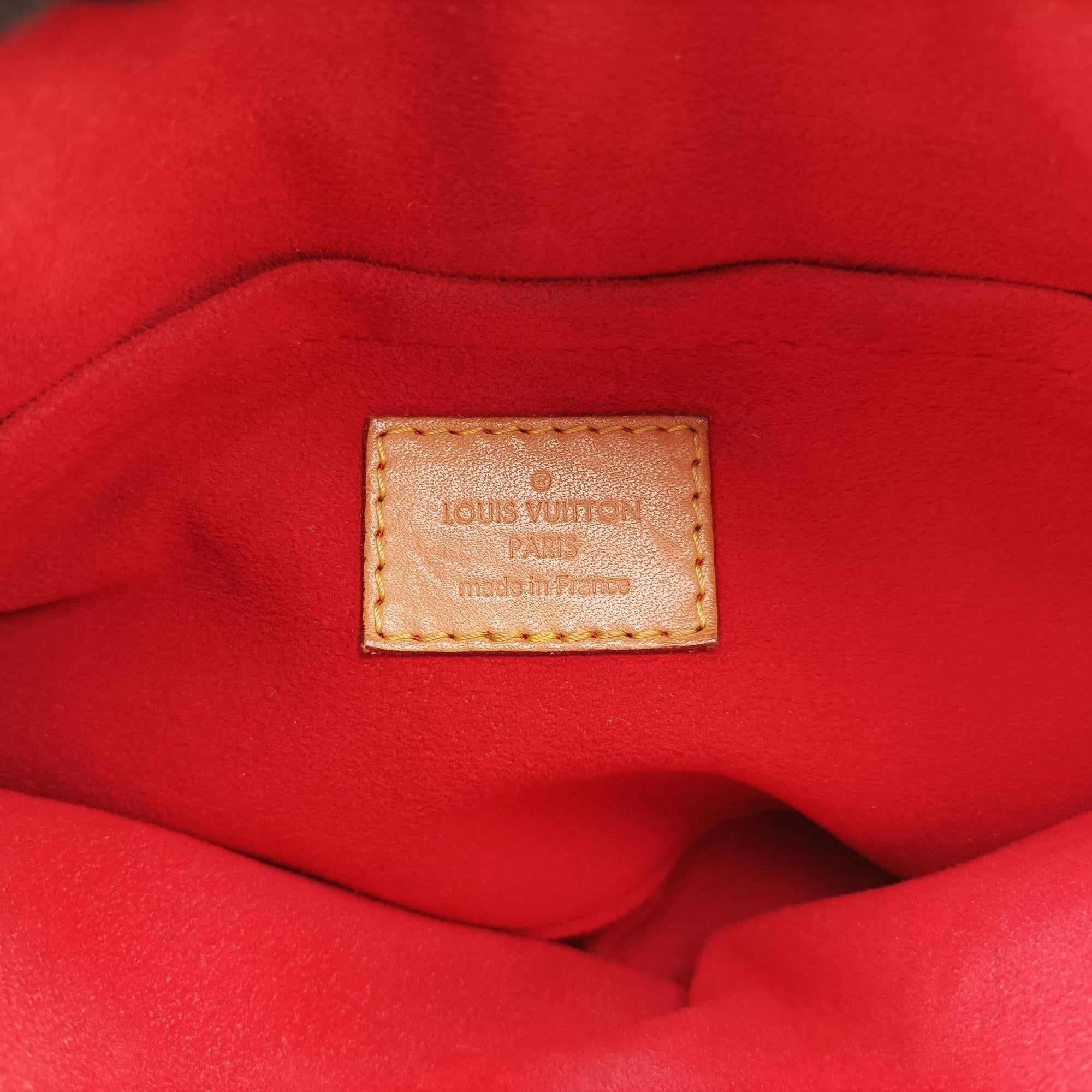 Pre-owned Louis Vuitton Pallas BB Brown×CERISE Monogram canvas M41241 shoulderbag | stylenewstar