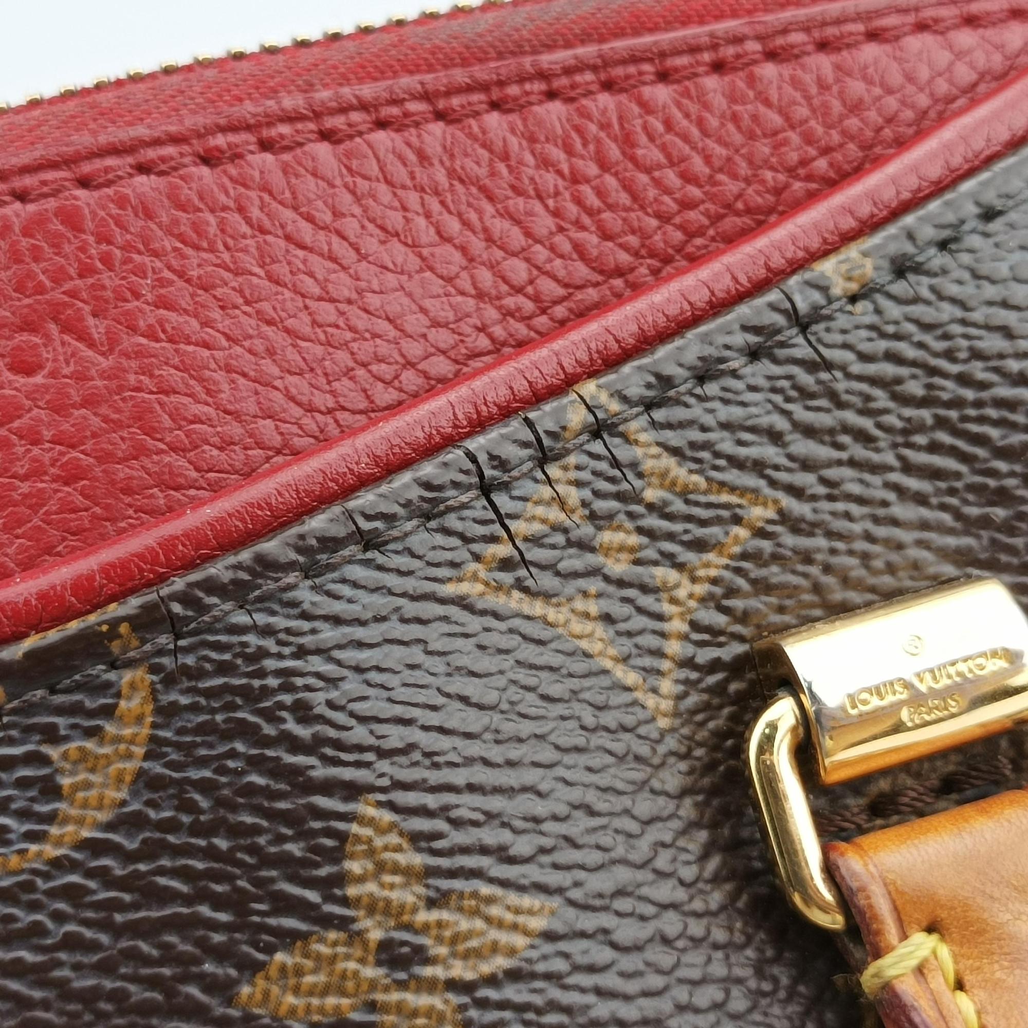 Pre-owned Louis Vuitton Pallas BB Brown×CERISE Monogram canvas M41241 shoulderbag | stylenewstar