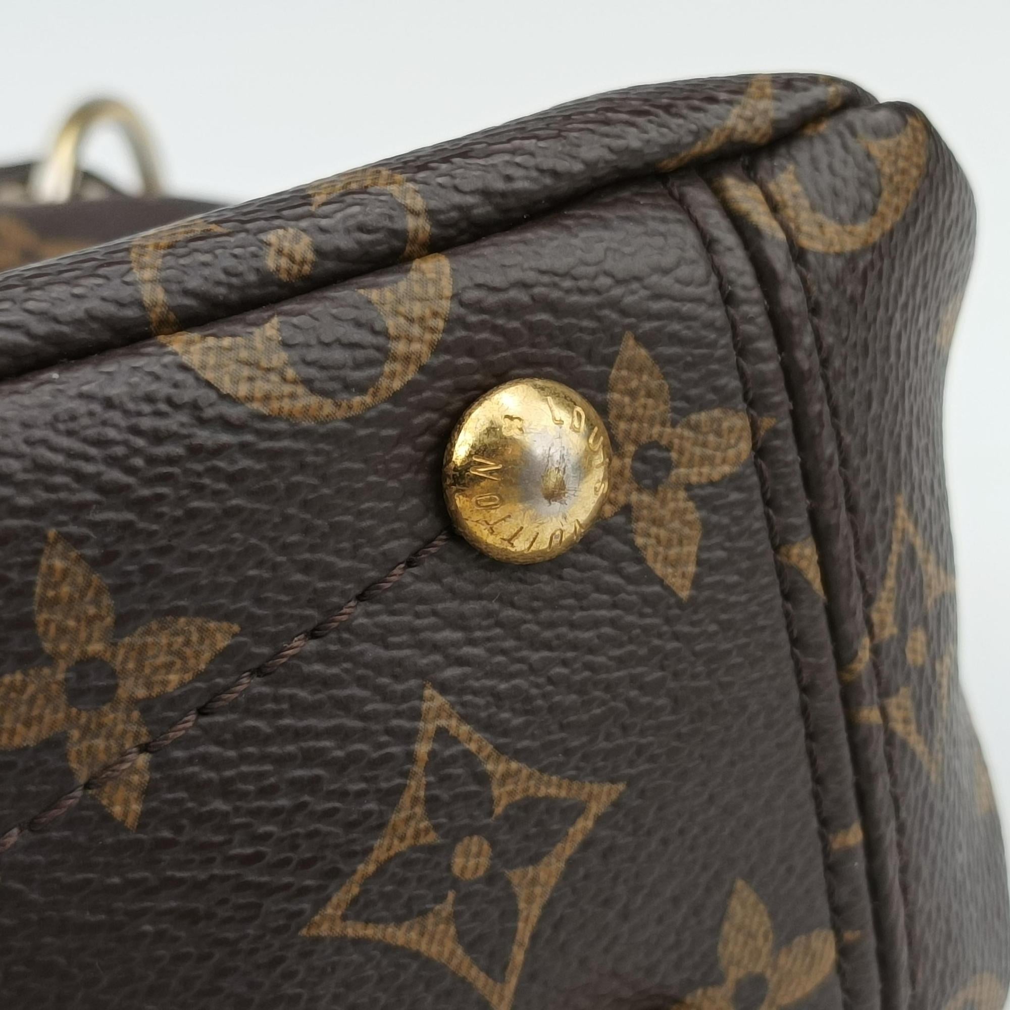 Pre-owned Louis Vuitton Pallas BB Brown×CERISE Monogram canvas M41241 shoulderbag | stylenewstar