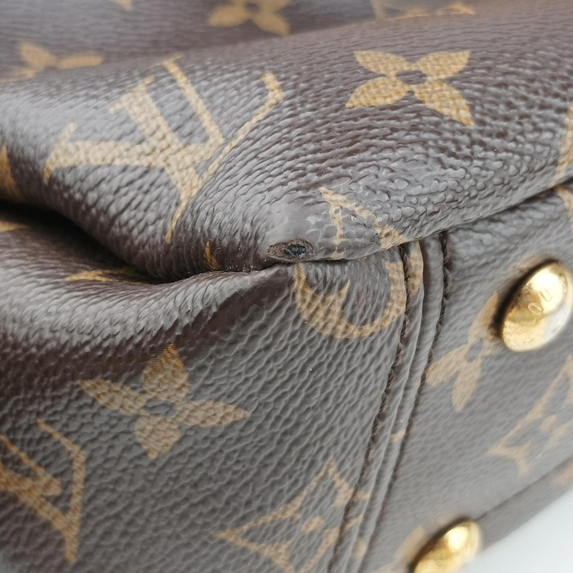 Pre-owned Louis Vuitton Pallas BB Brown×CERISE Monogram canvas M41241 shoulderbag | stylenewstar