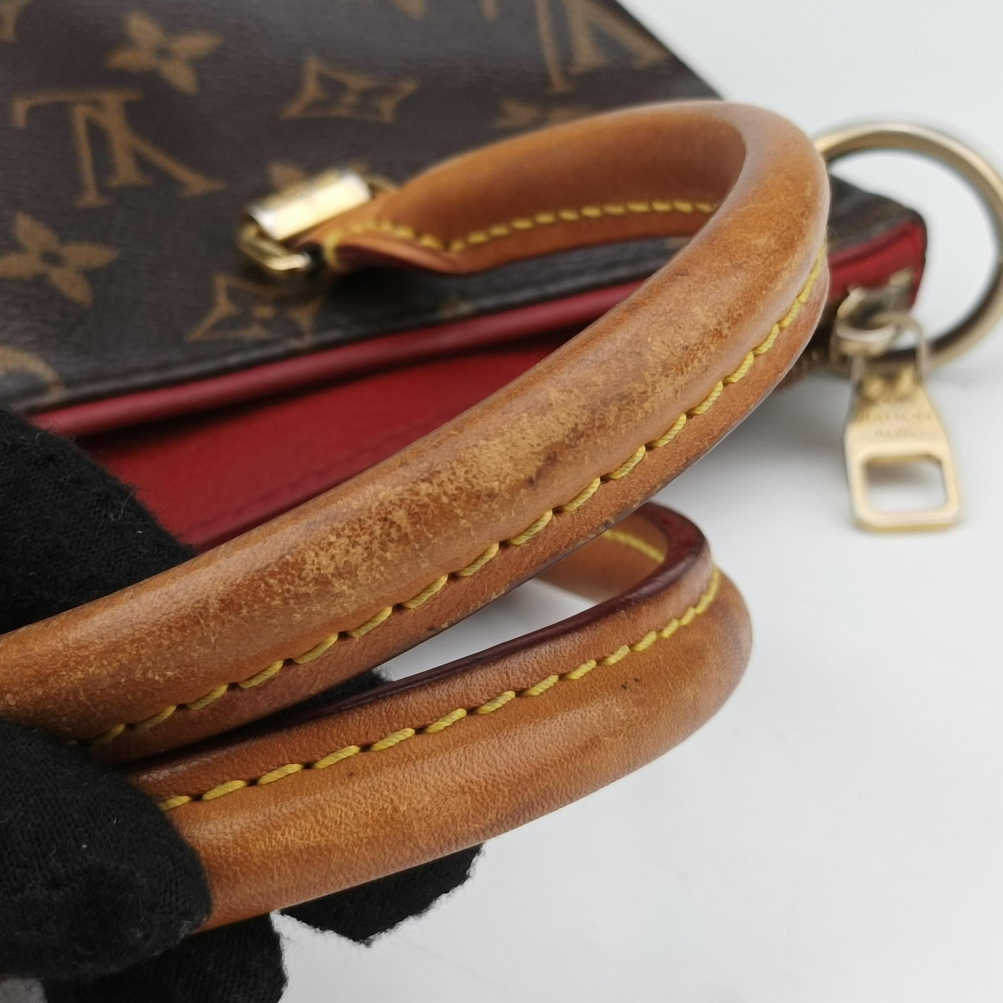 Pre-owned Louis Vuitton Pallas BB Brown×CERISE Monogram canvas M41241 shoulderbag | stylenewstar