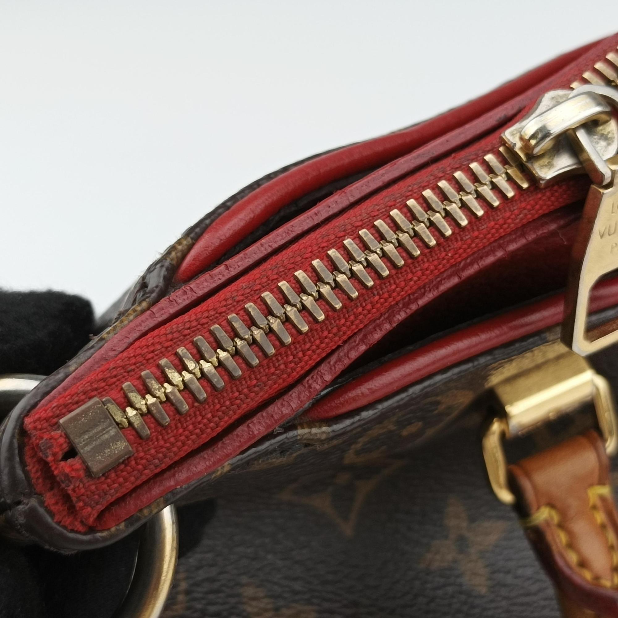 Pre-owned Louis Vuitton Pallas BB Brown×CERISE Monogram canvas M41241 shoulderbag | stylenewstar