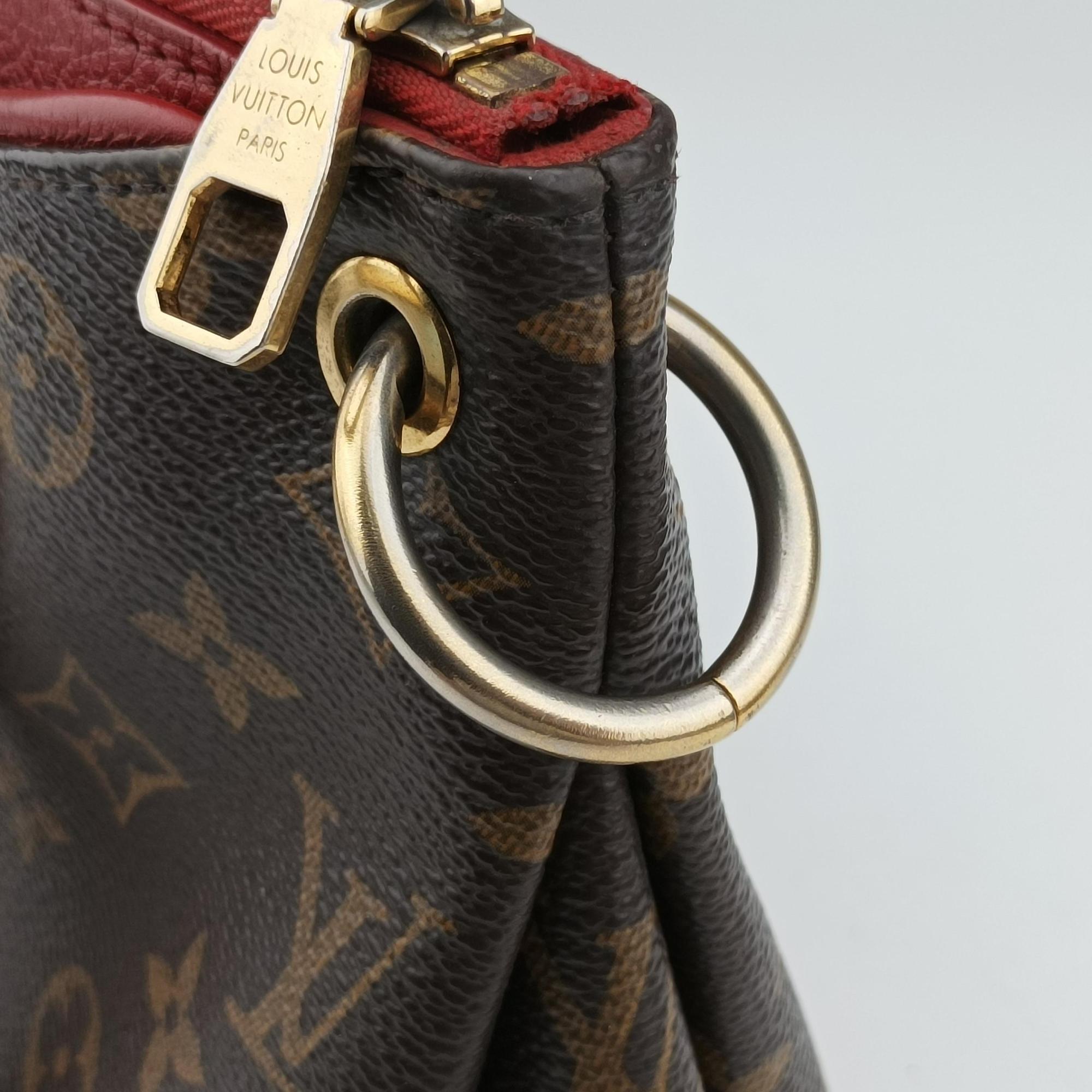 Pre-owned Louis Vuitton Pallas BB Brown×CERISE Monogram canvas M41241 shoulderbag | stylenewstar
