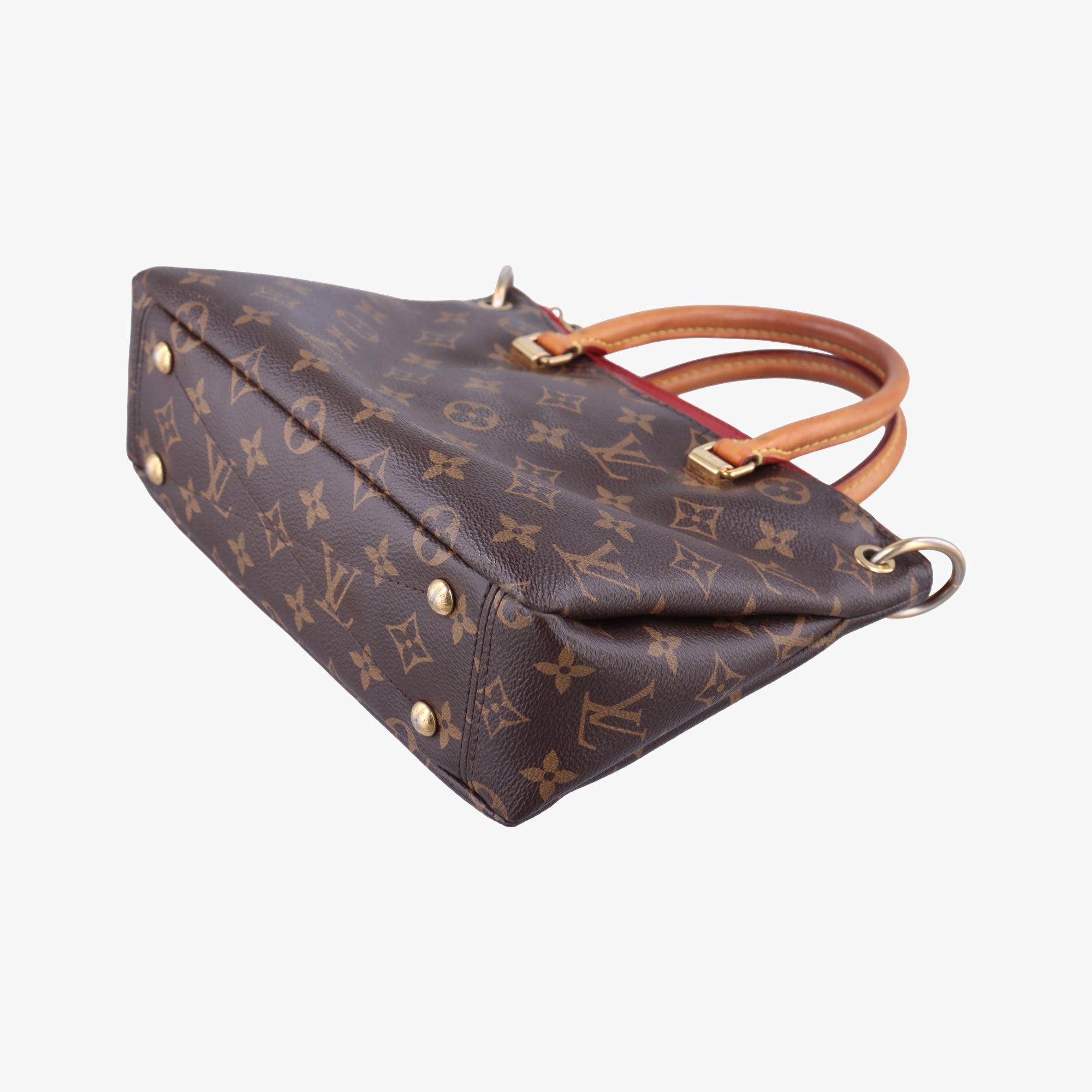 Pre-owned Louis Vuitton Pallas BB Brown×CERISE Monogram canvas M41241 shoulderbag | stylenewstar
