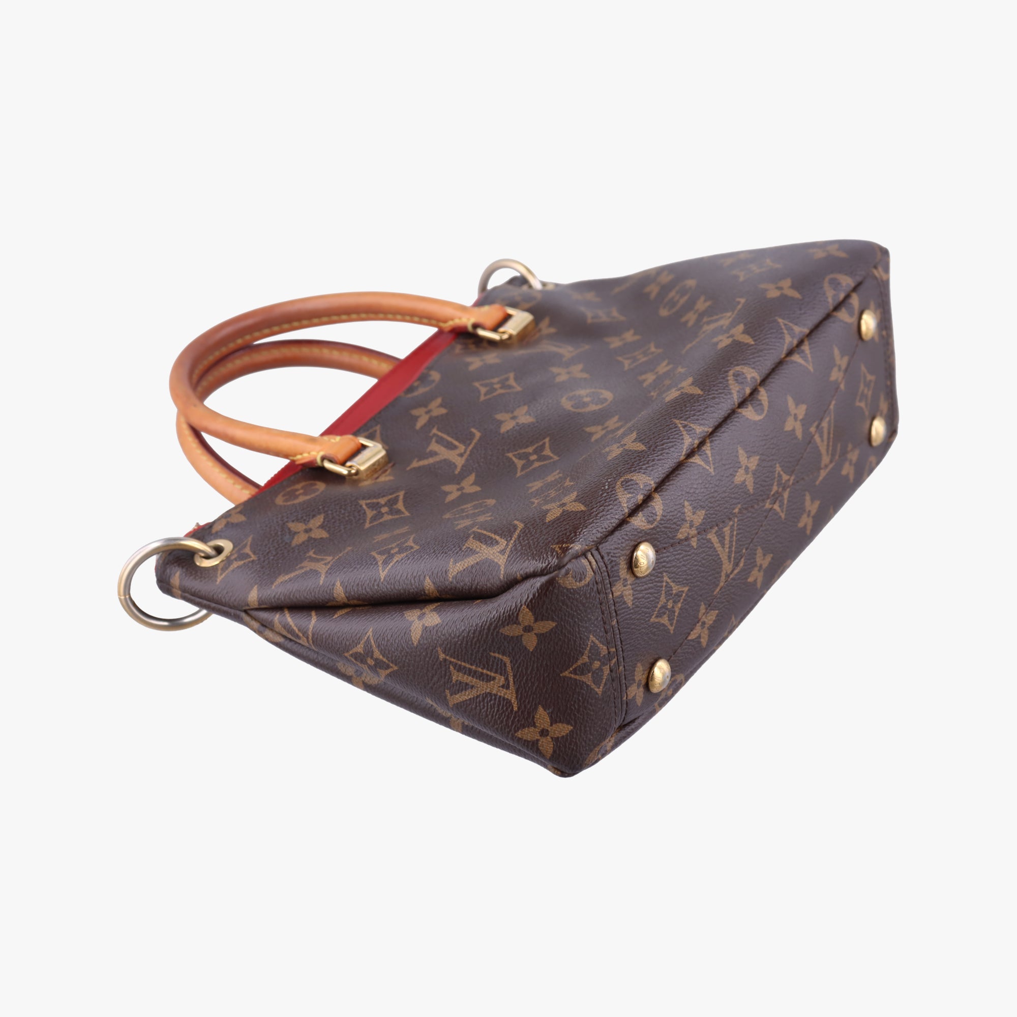 Pre-owned Louis Vuitton Pallas BB Brown×CERISE Monogram canvas M41241 shoulderbag | stylenewstar