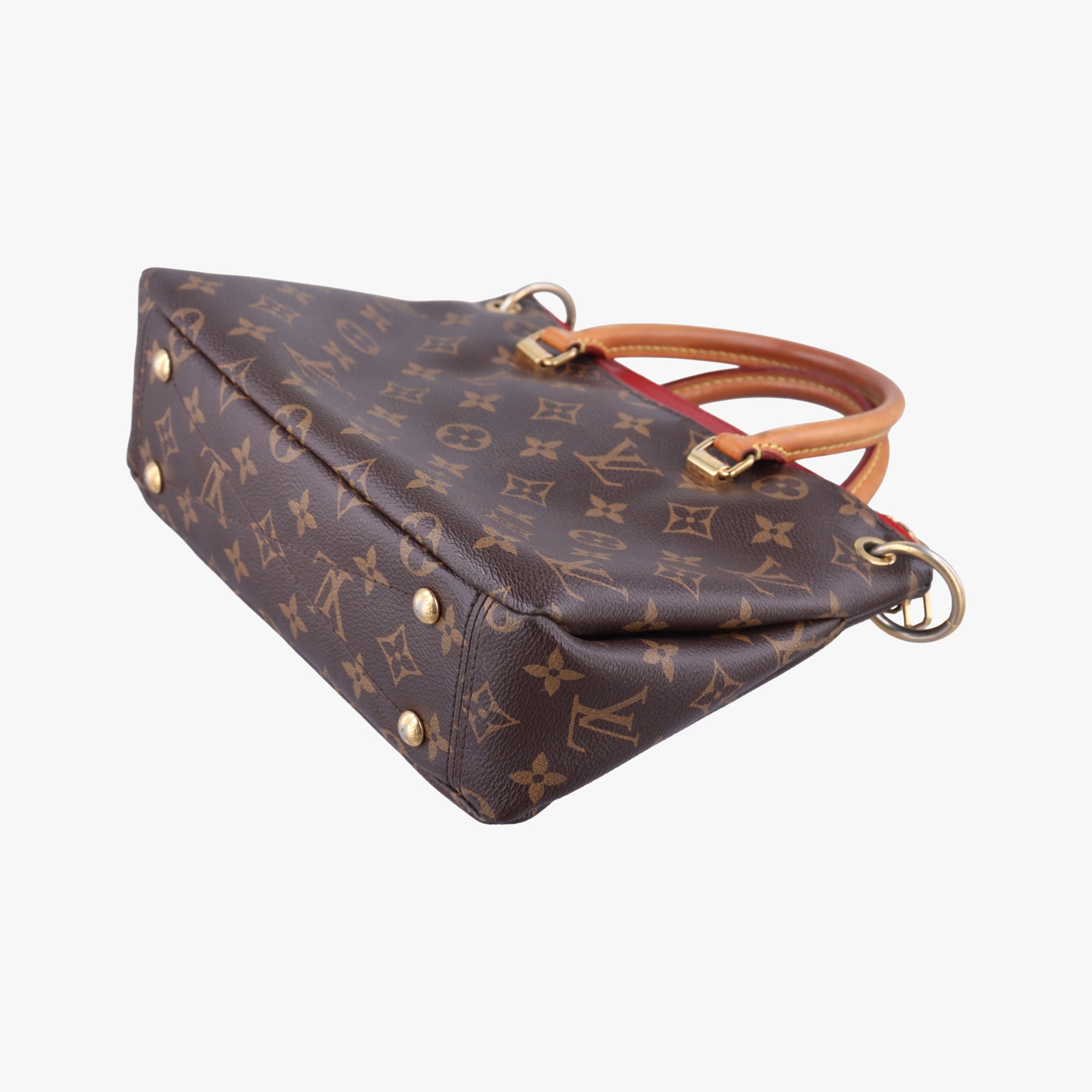 Pre-owned Louis Vuitton Pallas BB Brown×CERISE Monogram canvas M41241 shoulderbag | stylenewstar