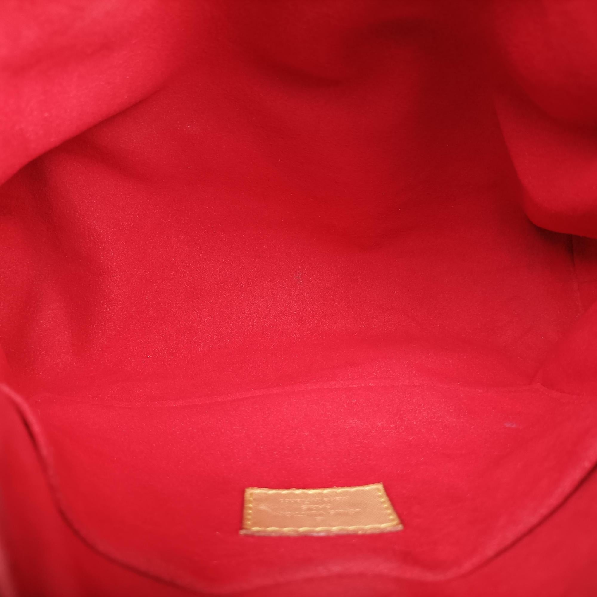 Pre-owned Louis Vuitton Pallas BB Brown×CERISE Monogram canvas M41241 shoulderbag | stylenewstar