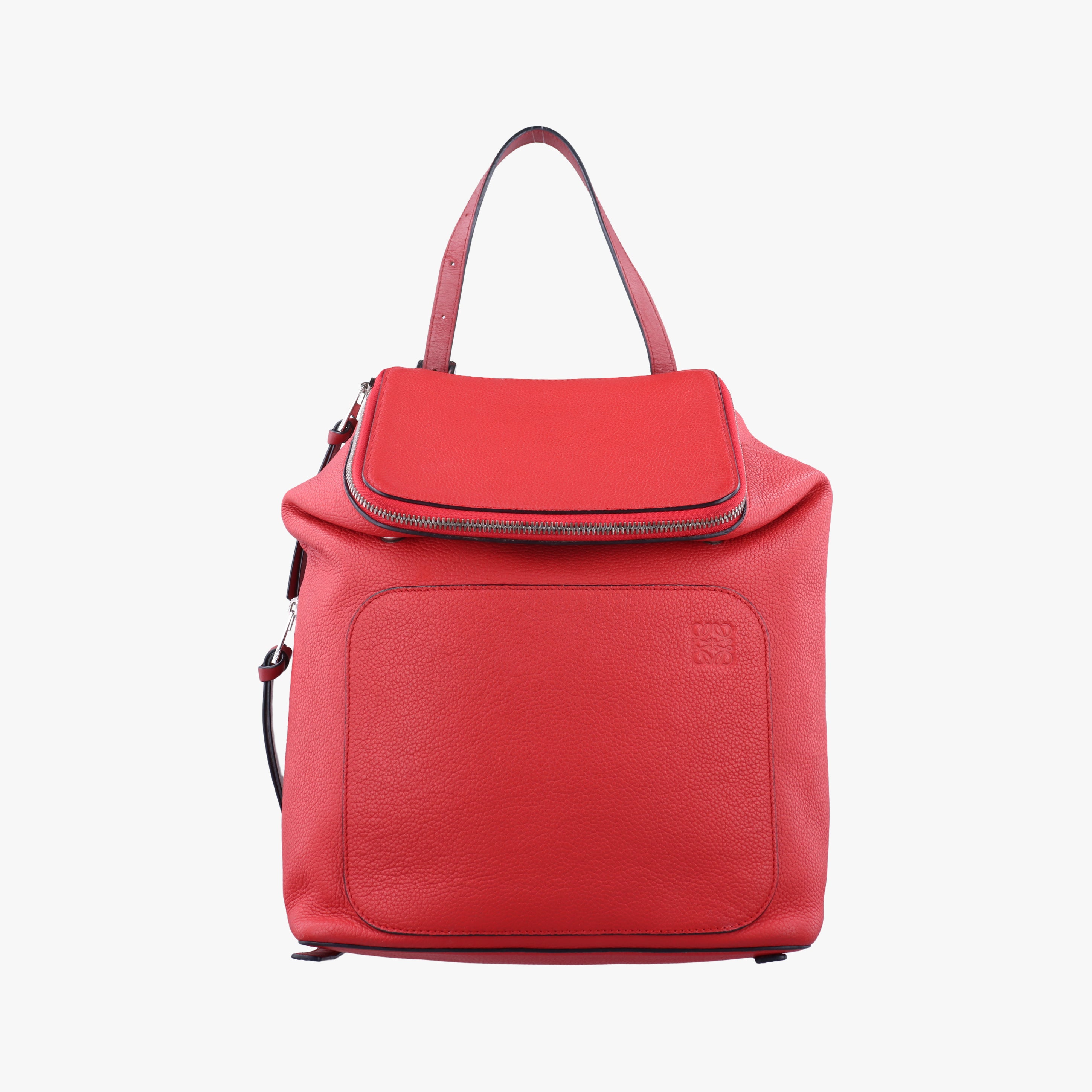 Pre-owned Loewe Goya Small Red Leather  backpack/rucksack | stylenewstar