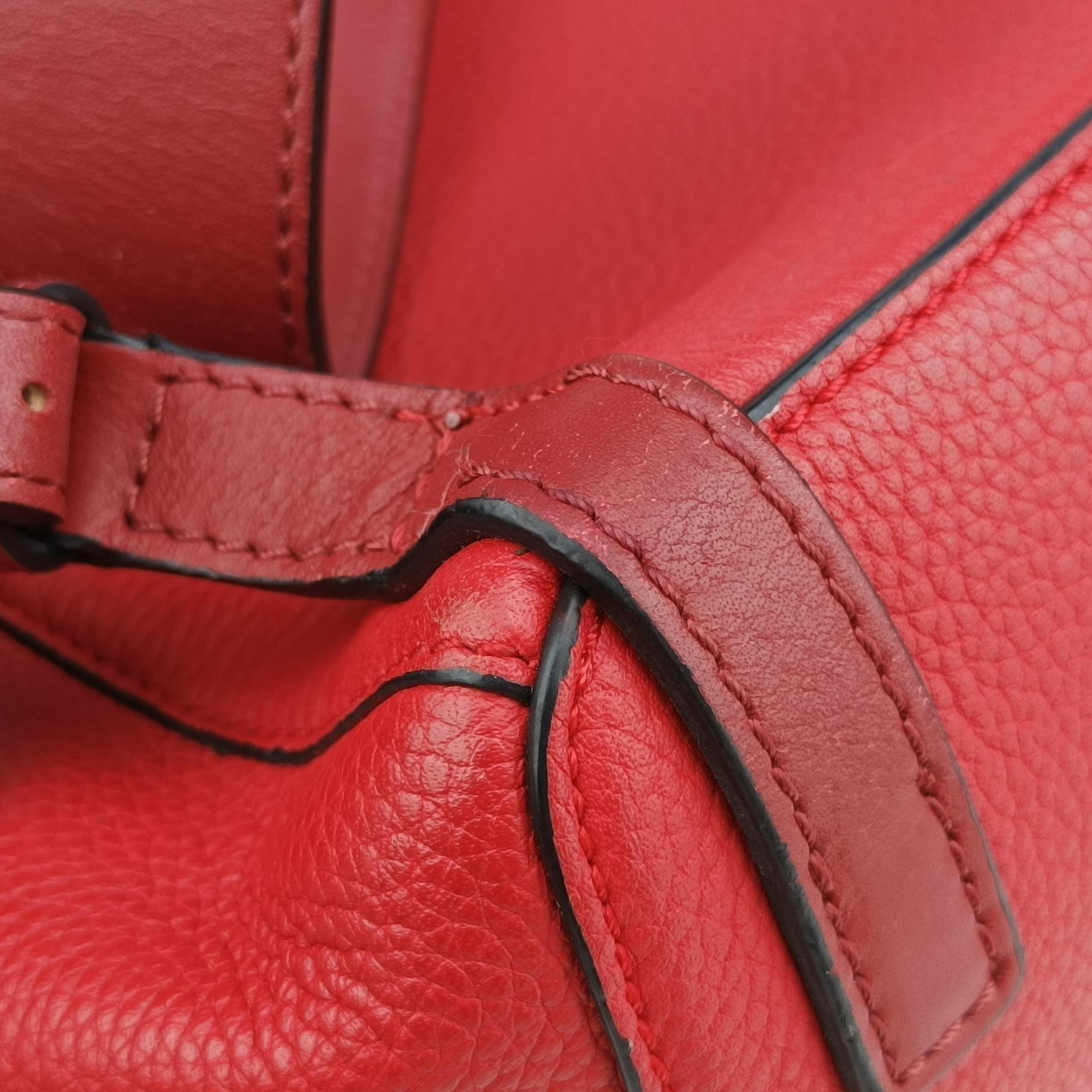 Pre-owned Loewe Goya Small Red Leather  backpack/rucksack | stylenewstar
