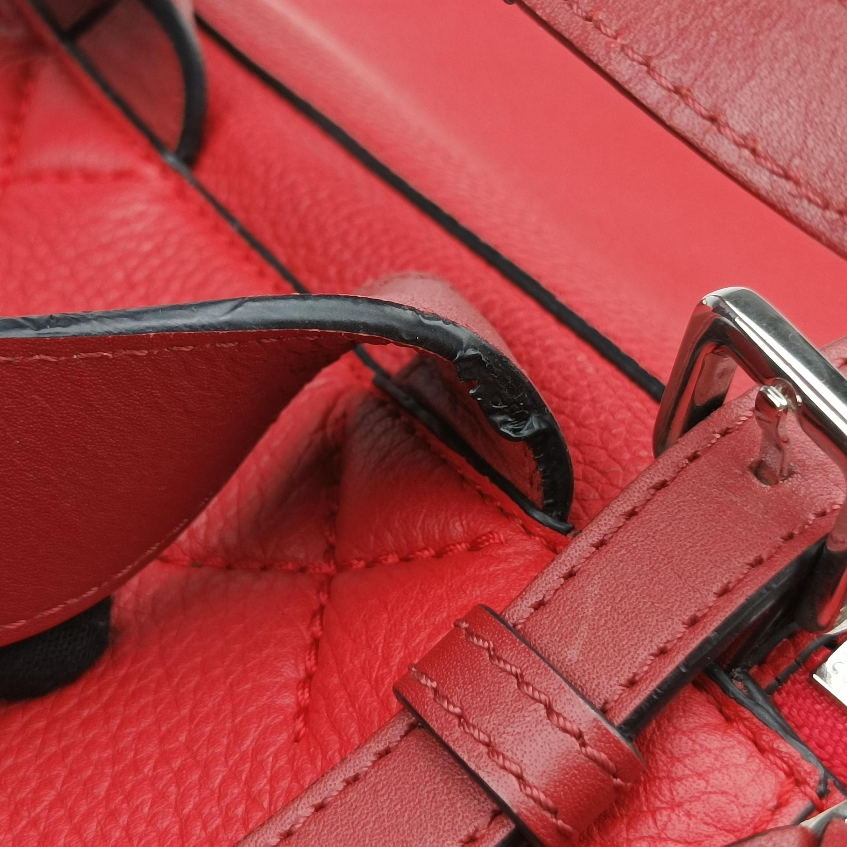 Pre-owned Loewe Goya Small Red Leather  backpack/rucksack | stylenewstar