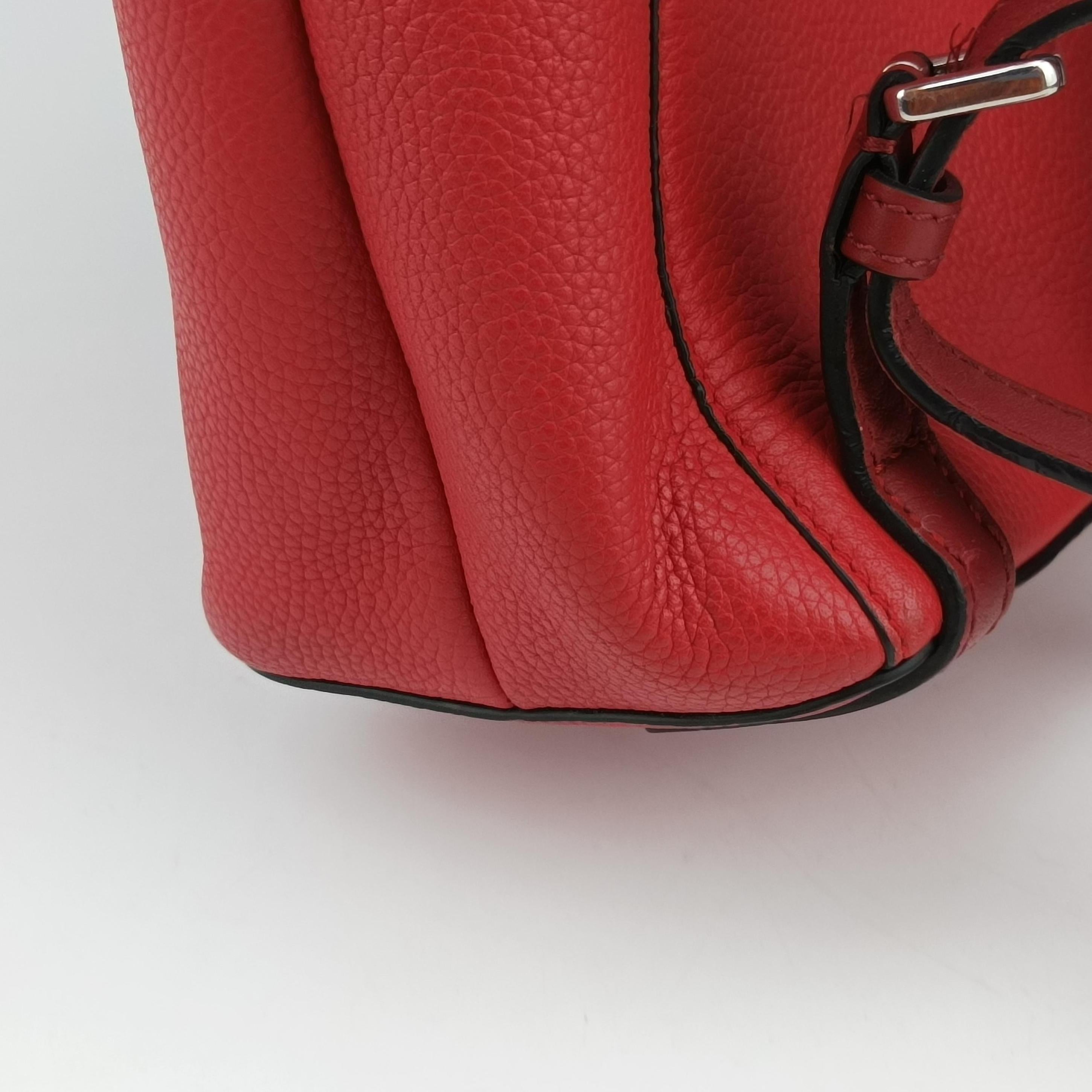 Pre-owned Loewe Goya Small Red Leather  backpack/rucksack | stylenewstar