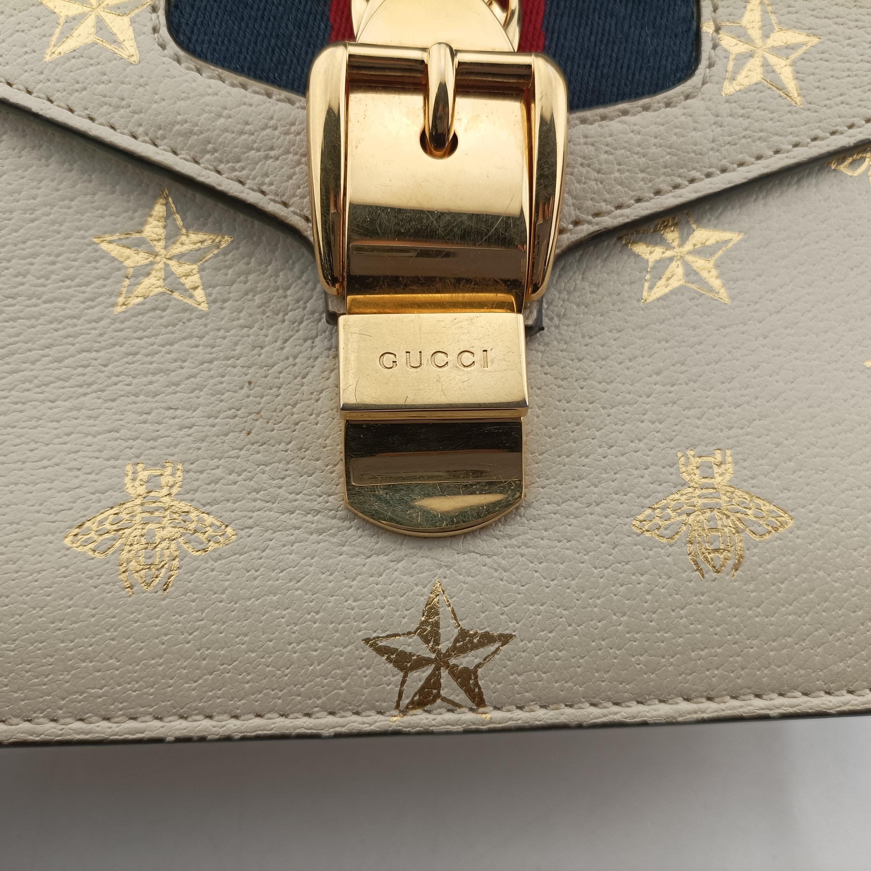 Pre-owned Gucci Sylvie White Leather 470270 shoulderbag | stylenewstar