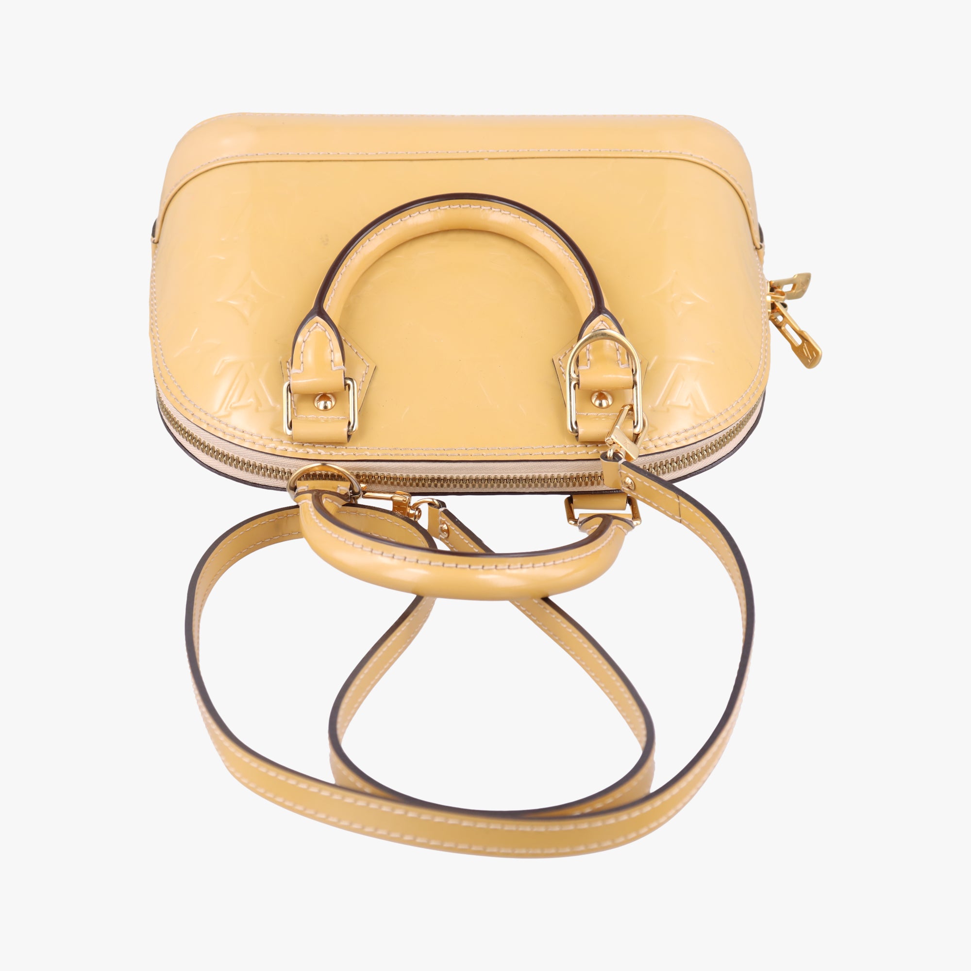 Secondhand Louis Vuitton Alma BB Citrine Vernis M90104 shoulderbag | stylenewstar