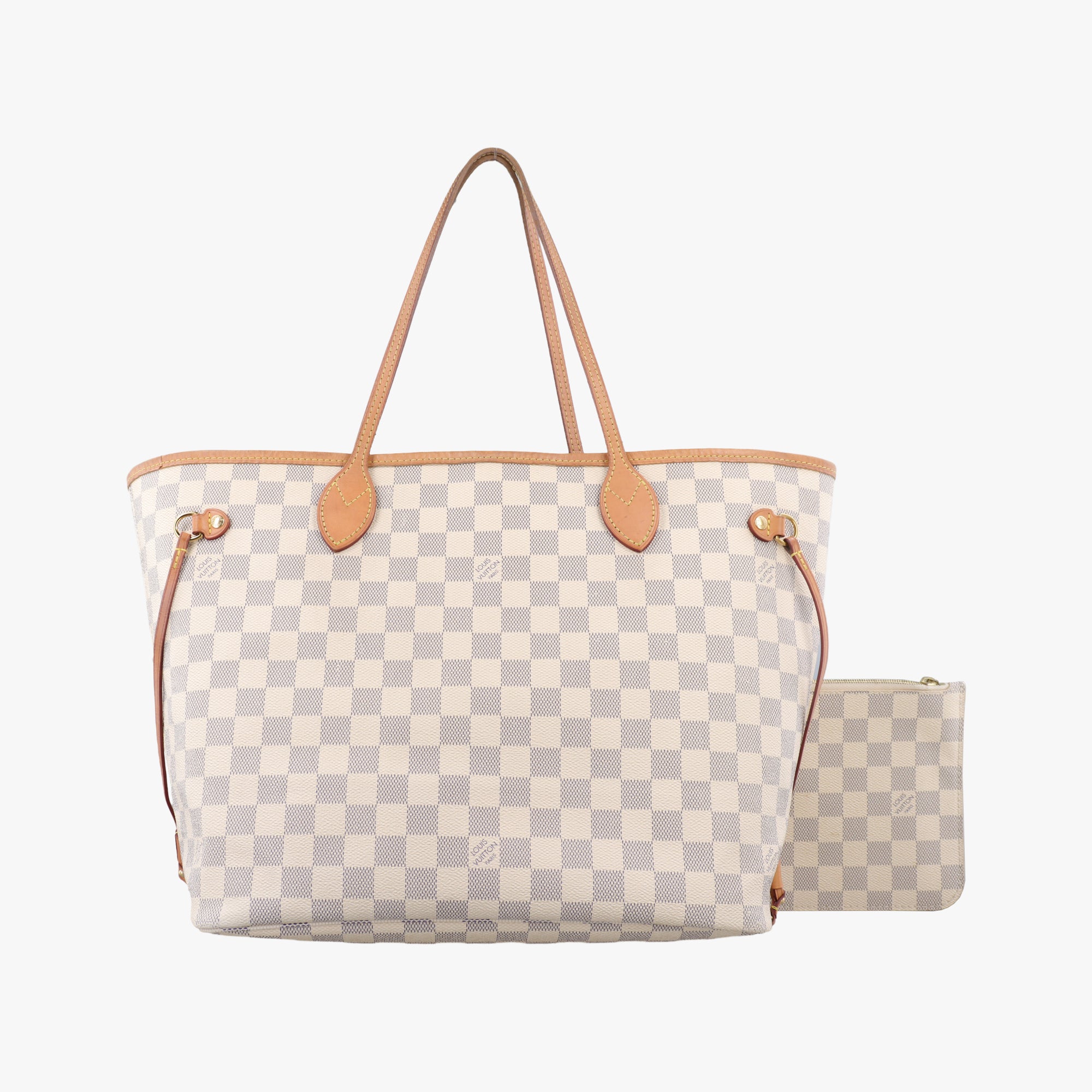 Pre-owned Louis Vuitton NEVERFULL MM AZUR Damier Canvas N51107 shoulderbag | stylenewstar