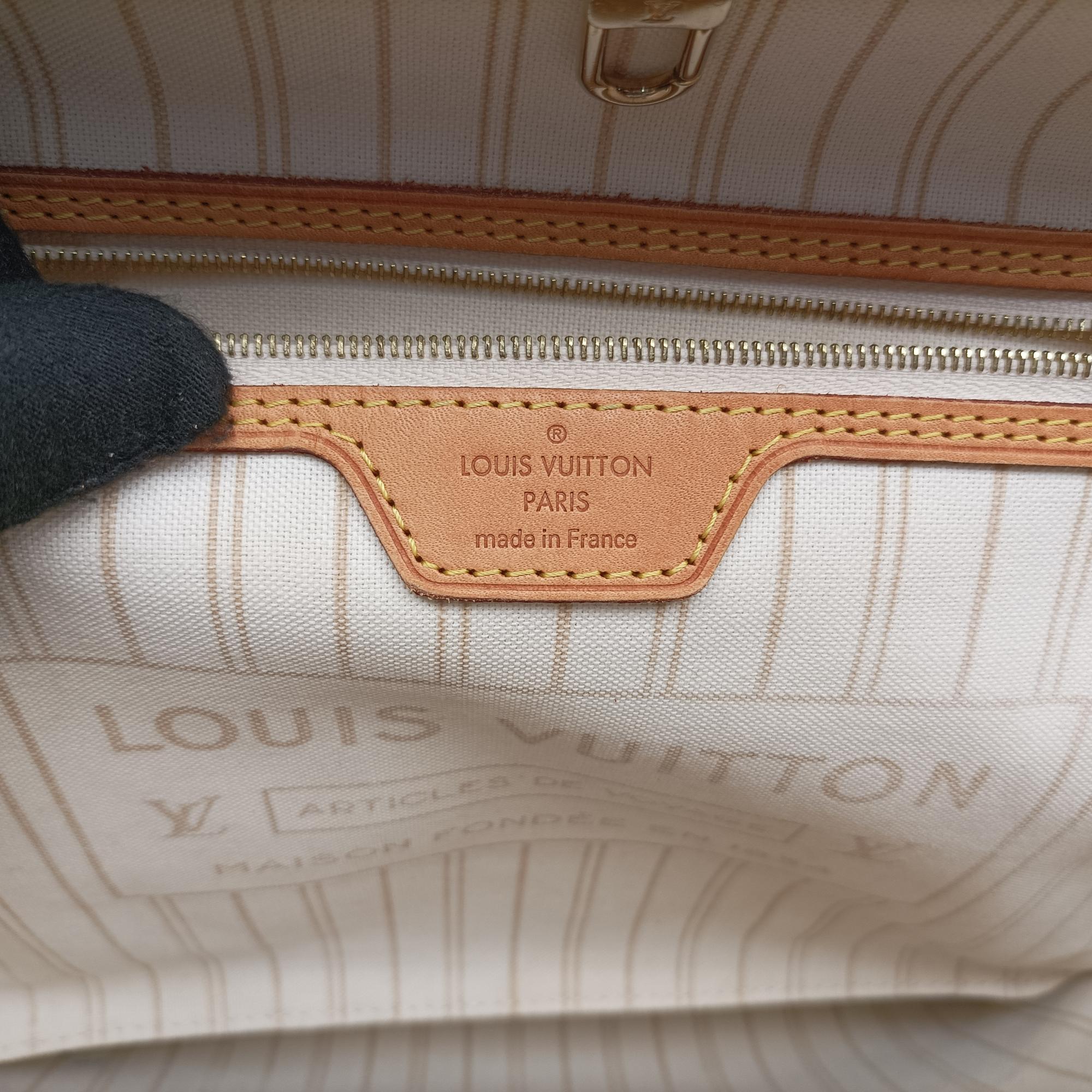 Pre-owned Louis Vuitton NEVERFULL MM AZUR Damier Canvas N51107 shoulderbag | stylenewstar