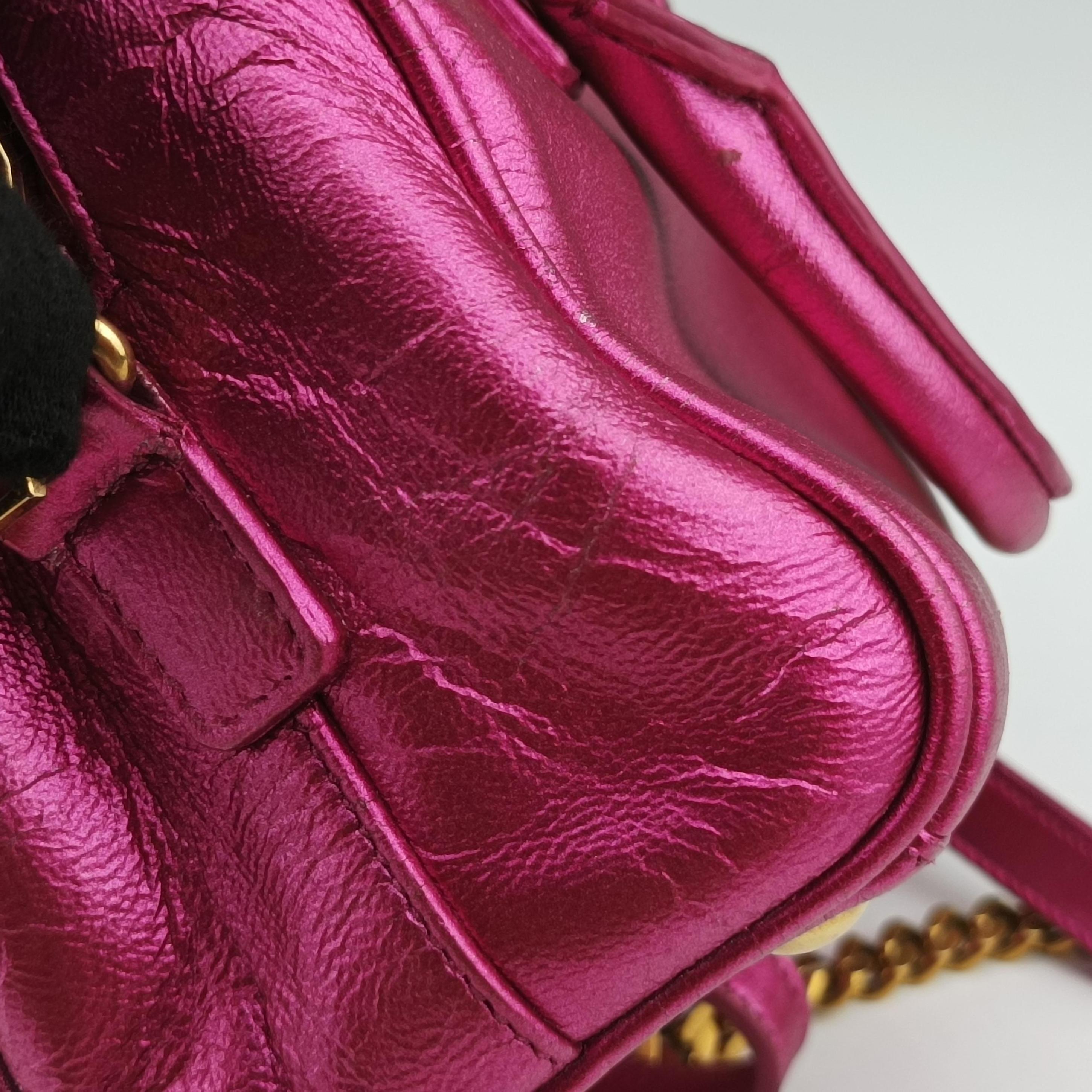 Secondhand Yves Saint Laurent CLASSIC BABY DUFFLE Rose Leather 340238 shoulderbag | stylenewstar