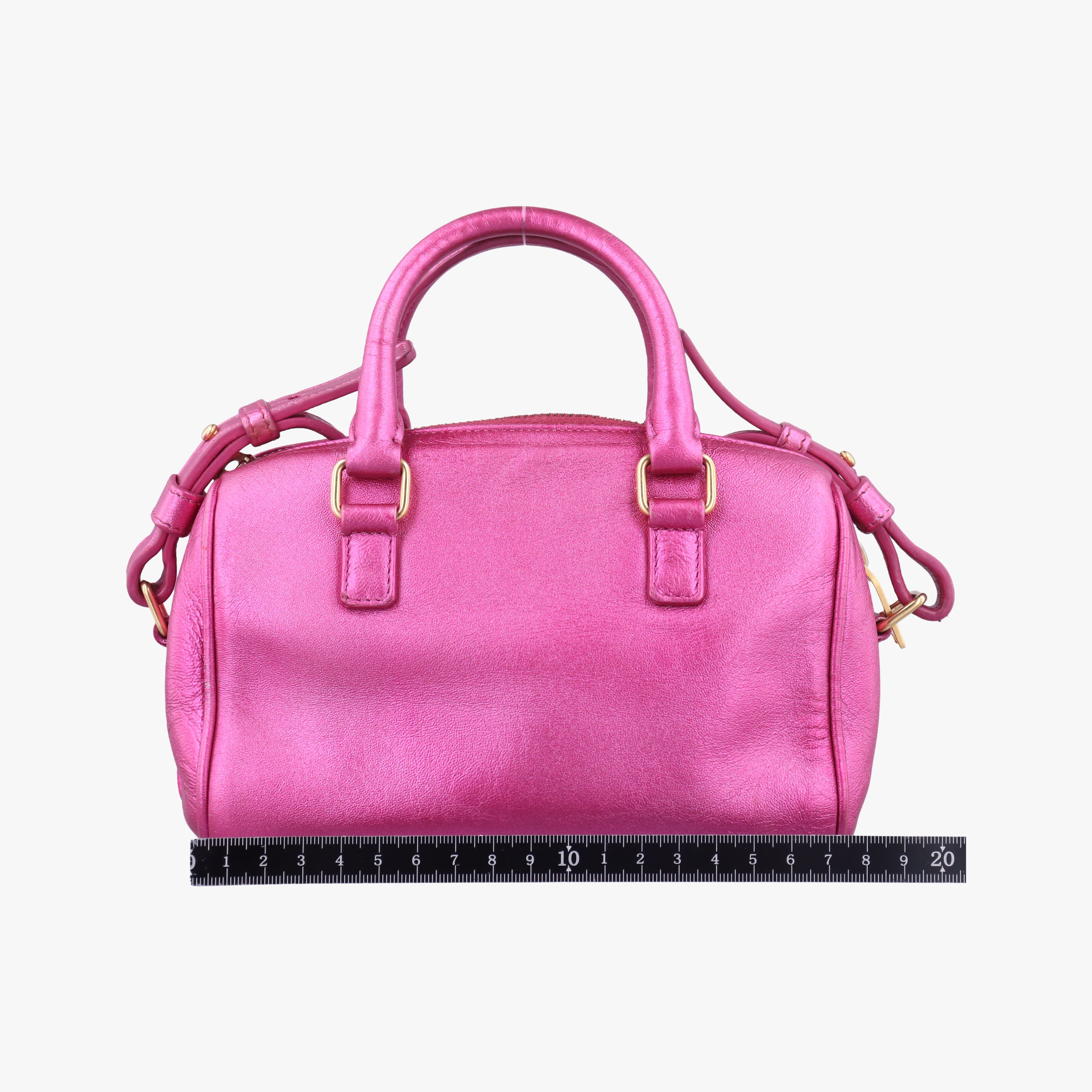 Secondhand Yves Saint Laurent CLASSIC BABY DUFFLE Rose Leather 340238 shoulderbag | stylenewstar