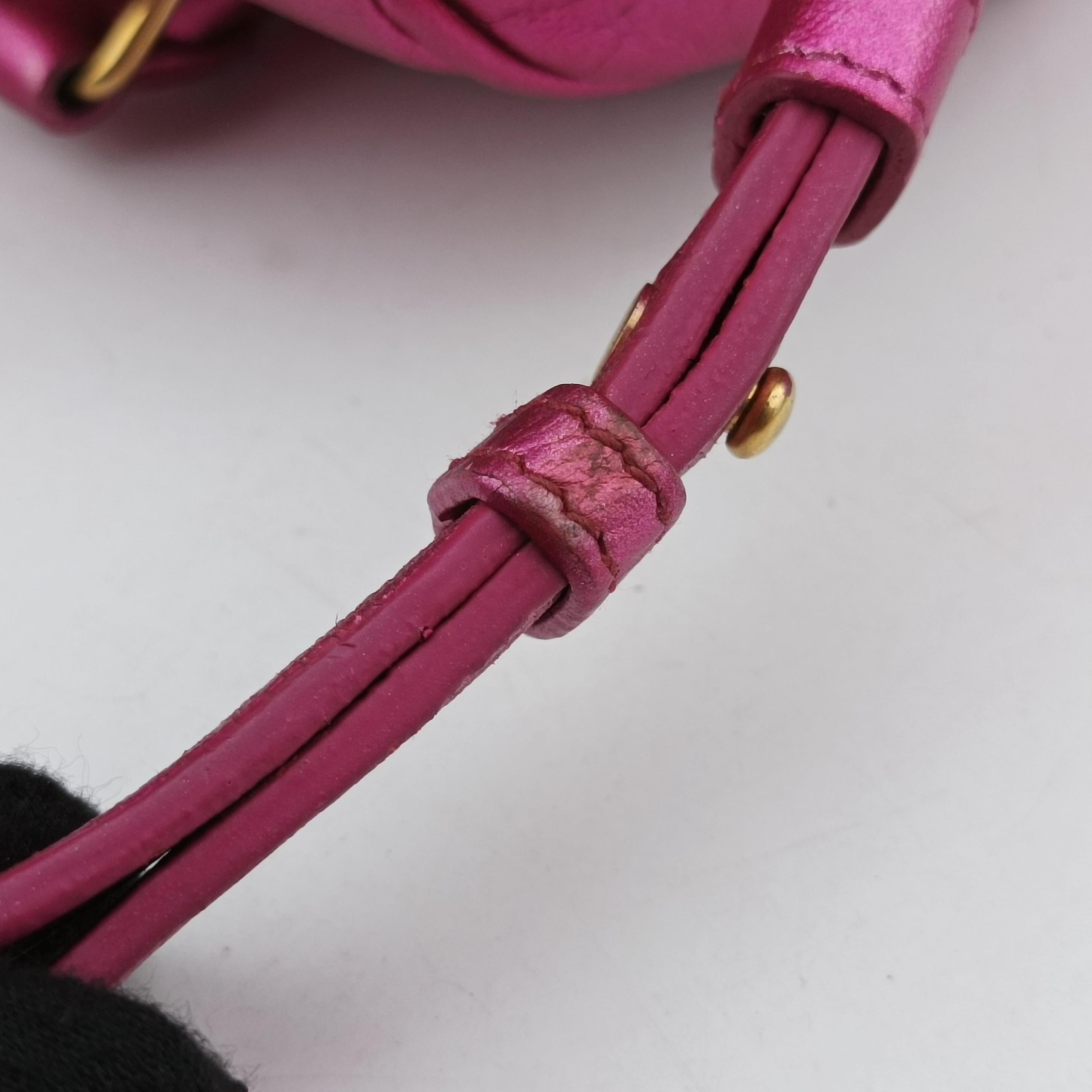 Secondhand Yves Saint Laurent CLASSIC BABY DUFFLE Rose Leather 340238 shoulderbag | stylenewstar