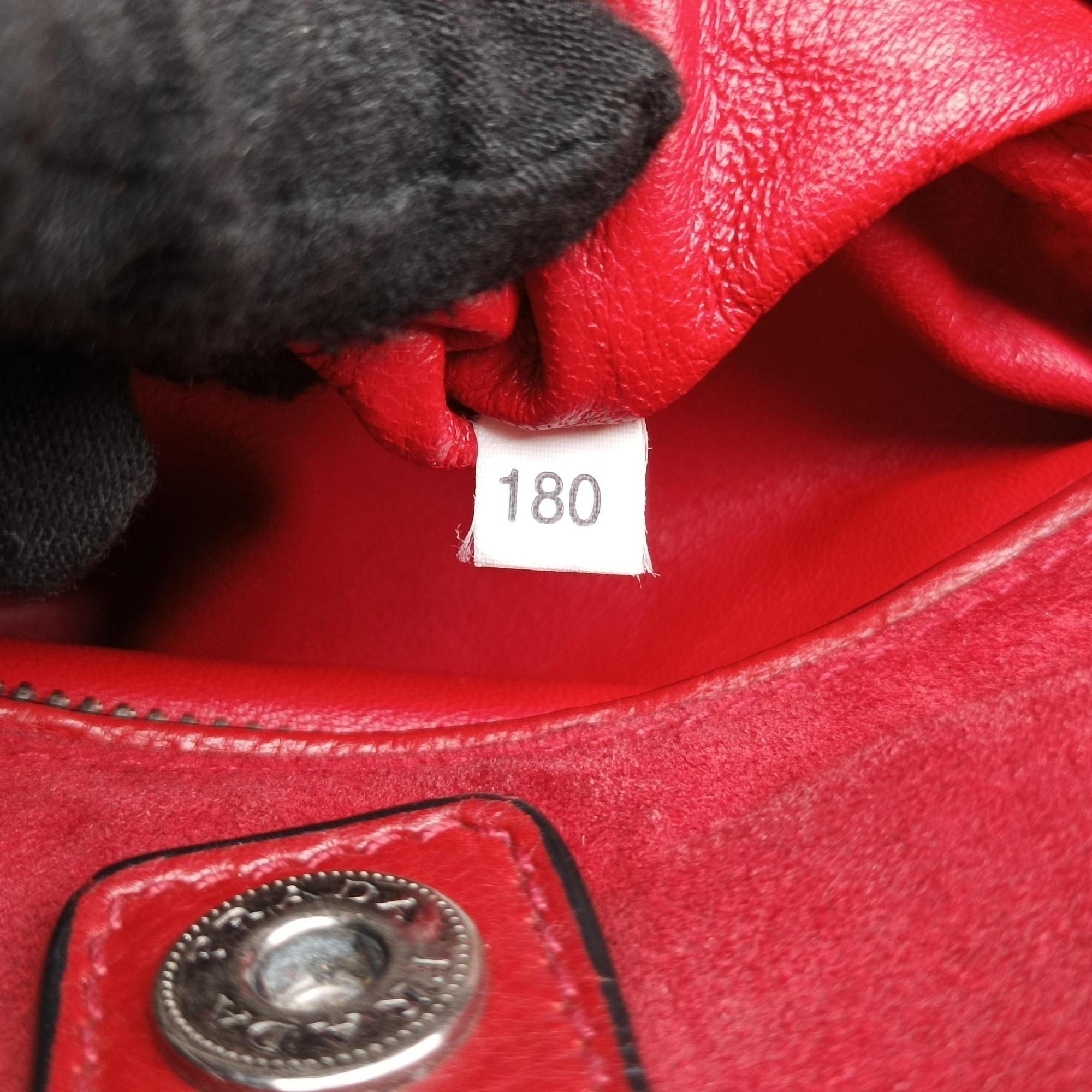 Vintage Prada Twin Pocket Double Handle Tote Red Leather BN2625 handbag | stylenewstar