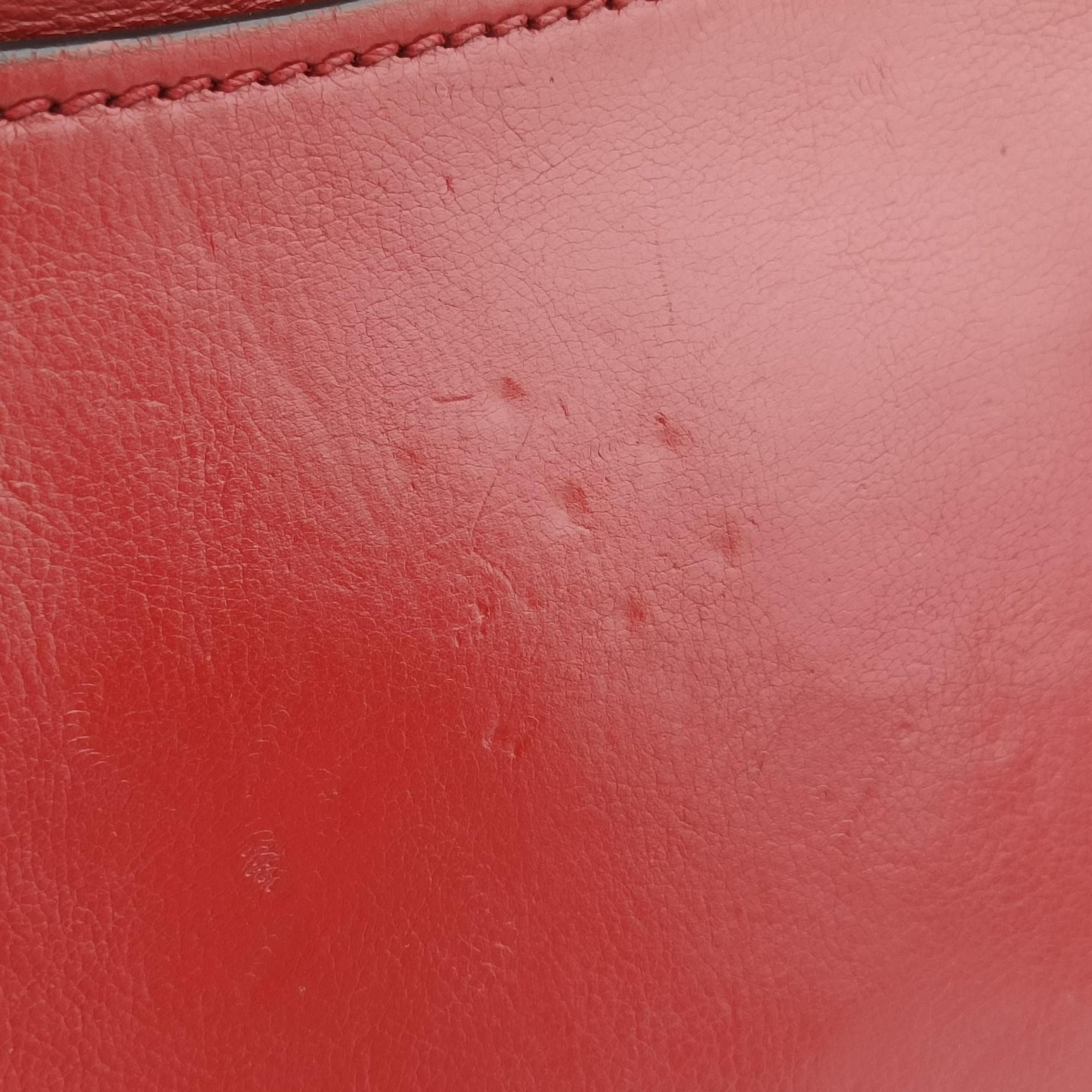 Vintage Prada Twin Pocket Double Handle Tote Red Leather BN2625 handbag | stylenewstar