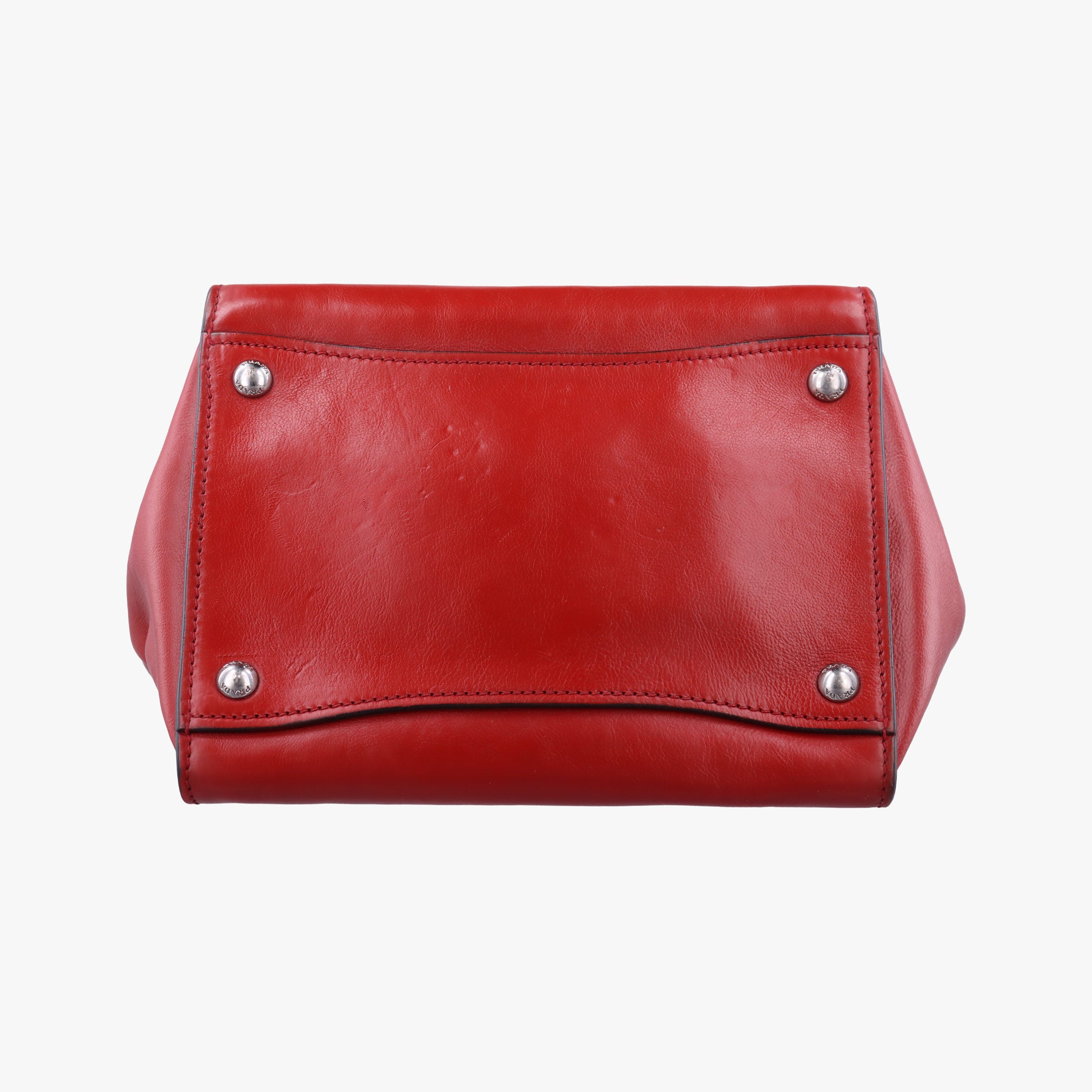 Vintage Prada Twin Pocket Double Handle Tote Red Leather BN2625 handbag | stylenewstar