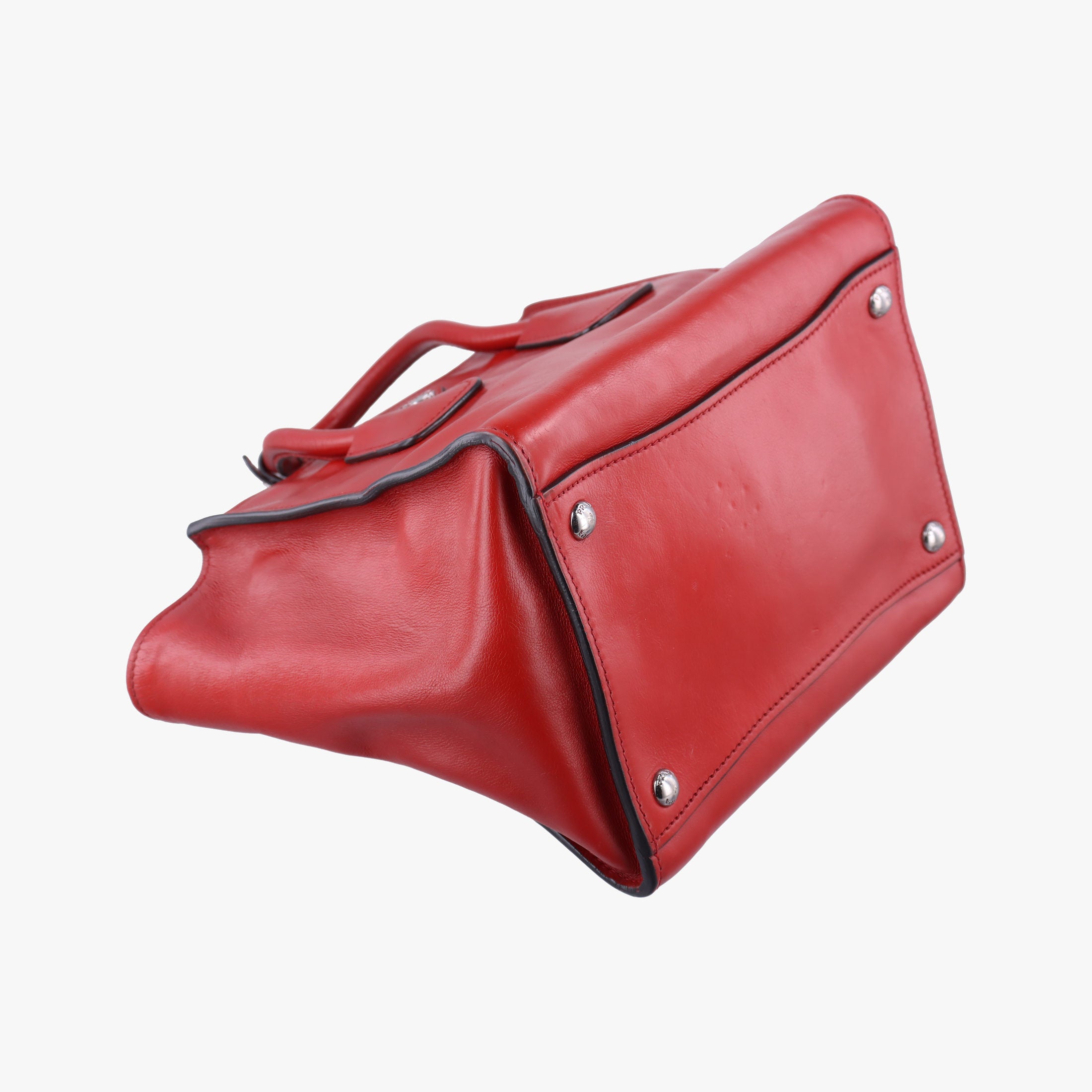 Vintage Prada Twin Pocket Double Handle Tote Red Leather BN2625 handbag | stylenewstar