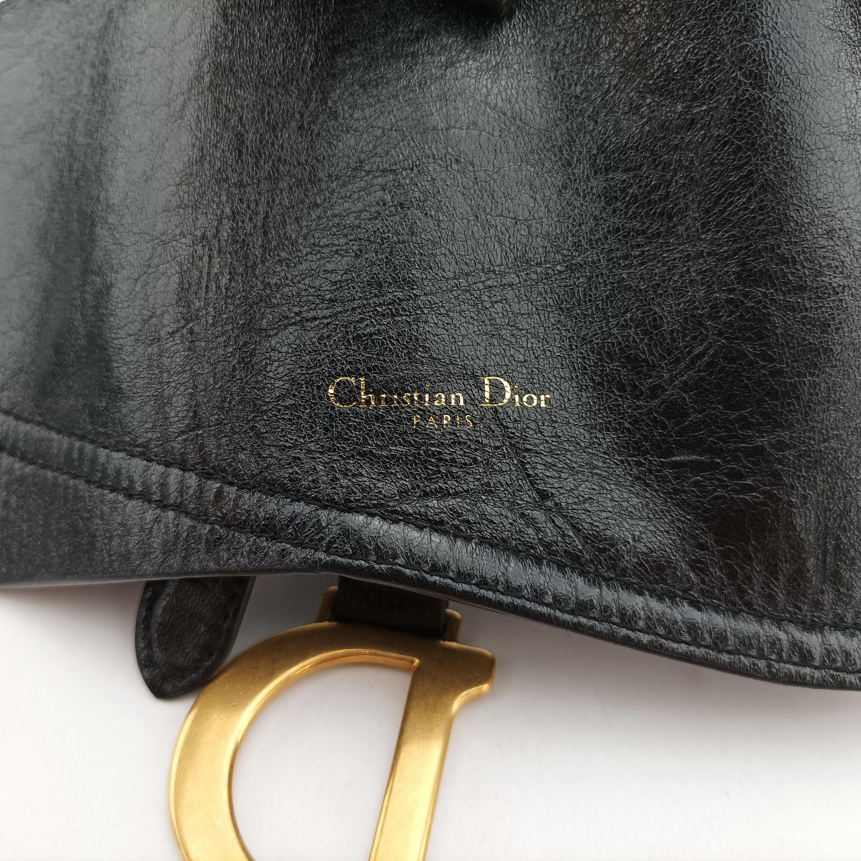 Secondhand Christian Dior Saddle Black leather  bum bag/waist bag | stylenewstar