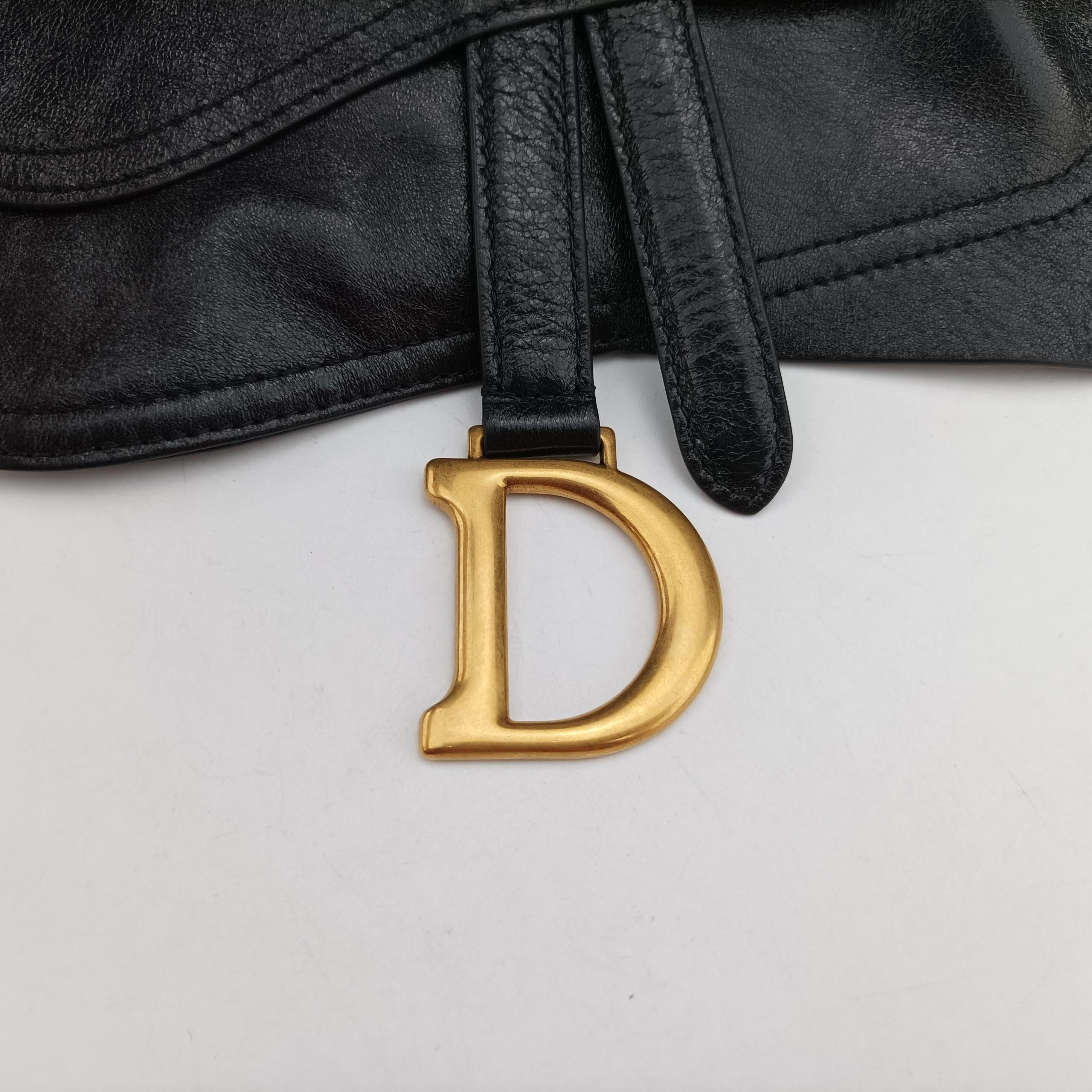 Secondhand Christian Dior Saddle Black leather  bum bag/waist bag | stylenewstar
