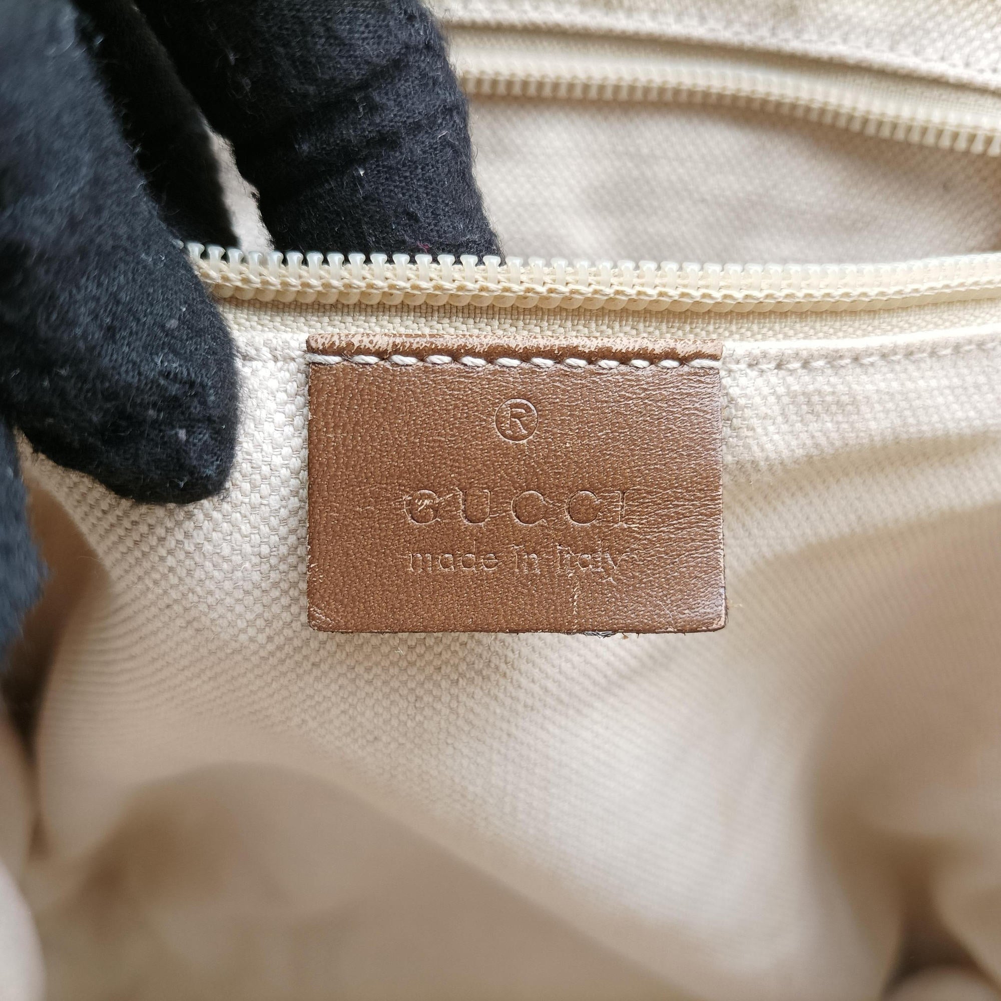 Pre-owned Gucci Diamante Brown canvas×leather 295679 shoulderbag | stylenewstar