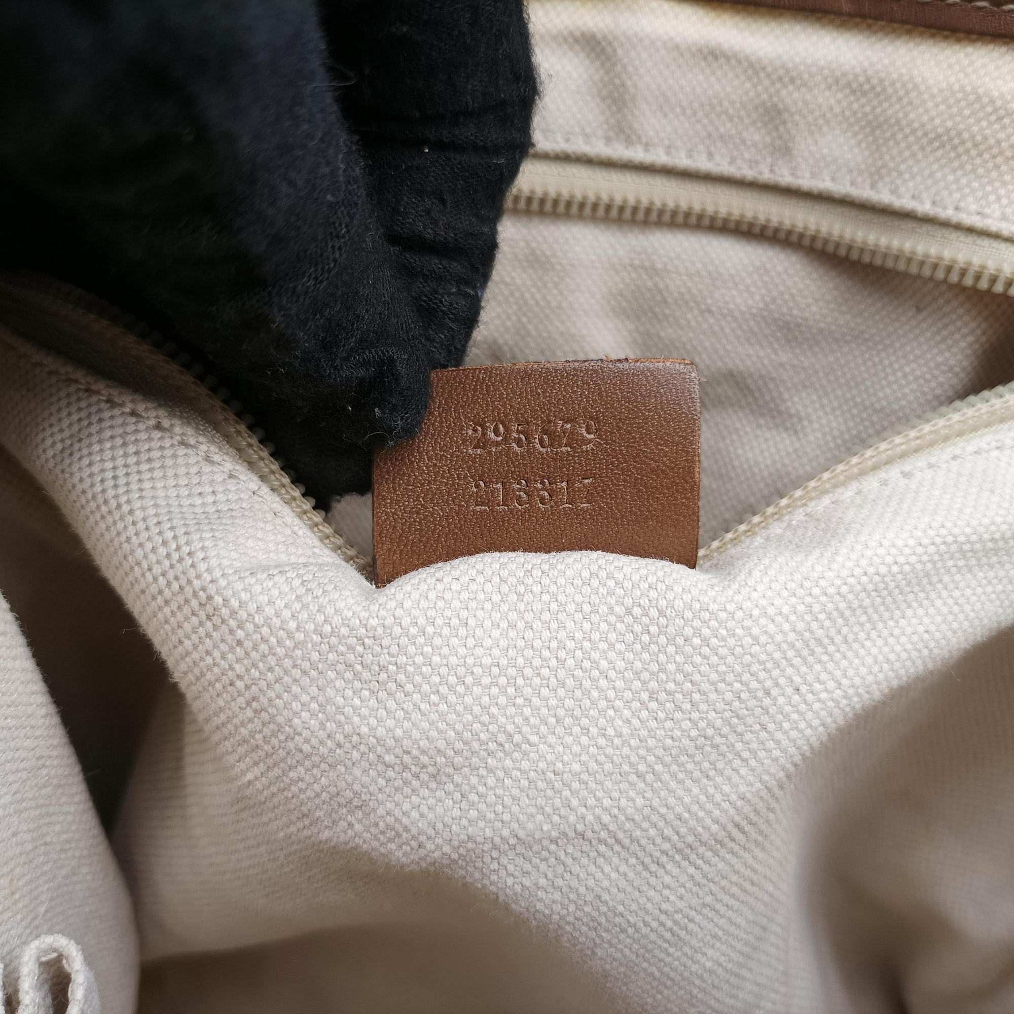 Pre-owned Gucci Diamante Brown canvas×leather 295679 shoulderbag | stylenewstar