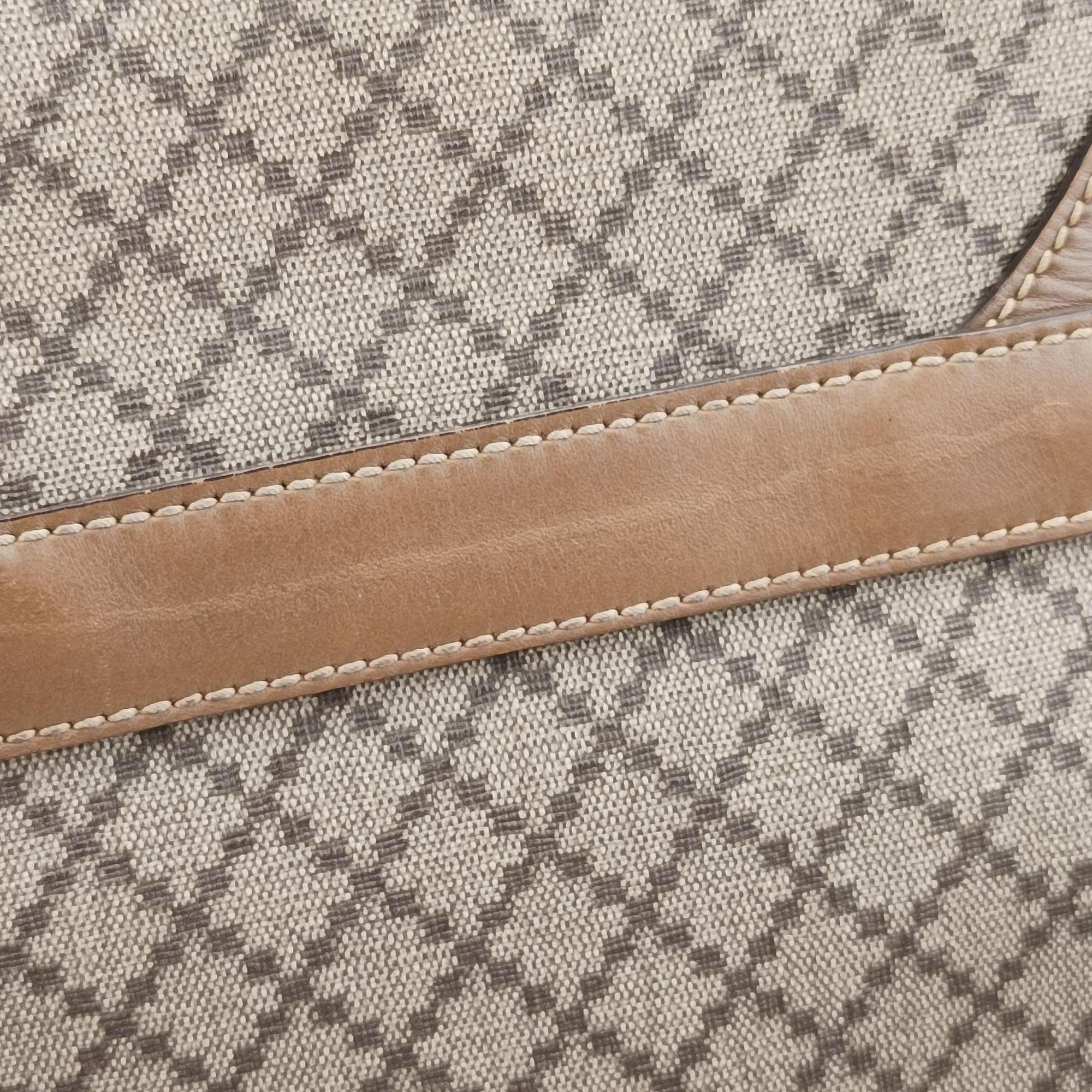 Pre-owned Gucci Diamante Brown canvas×leather 295679 shoulderbag | stylenewstar
