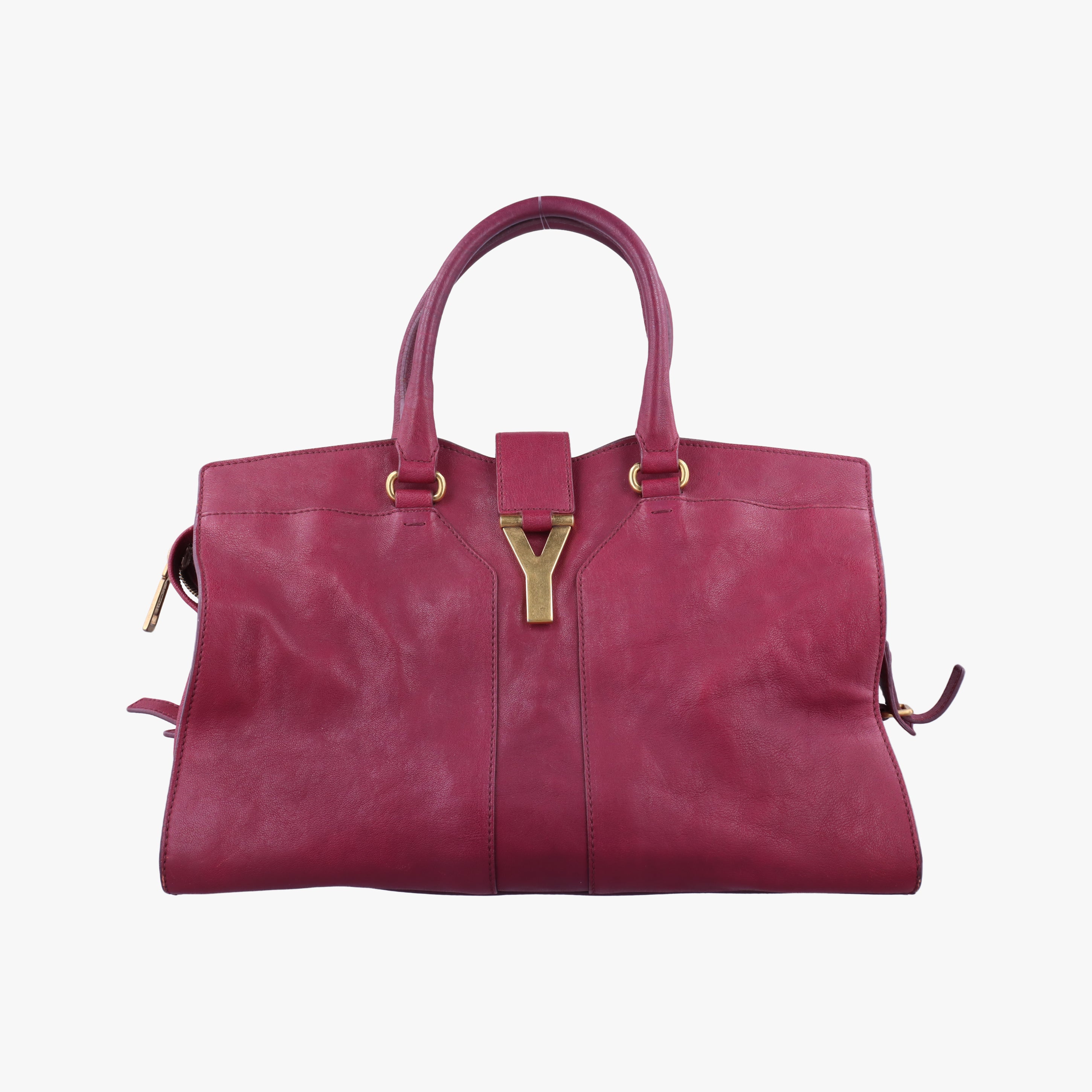 Secondhand Yves Saint Laurent Cabas ChYc Purple Leather 279079 handbag | stylenewstar