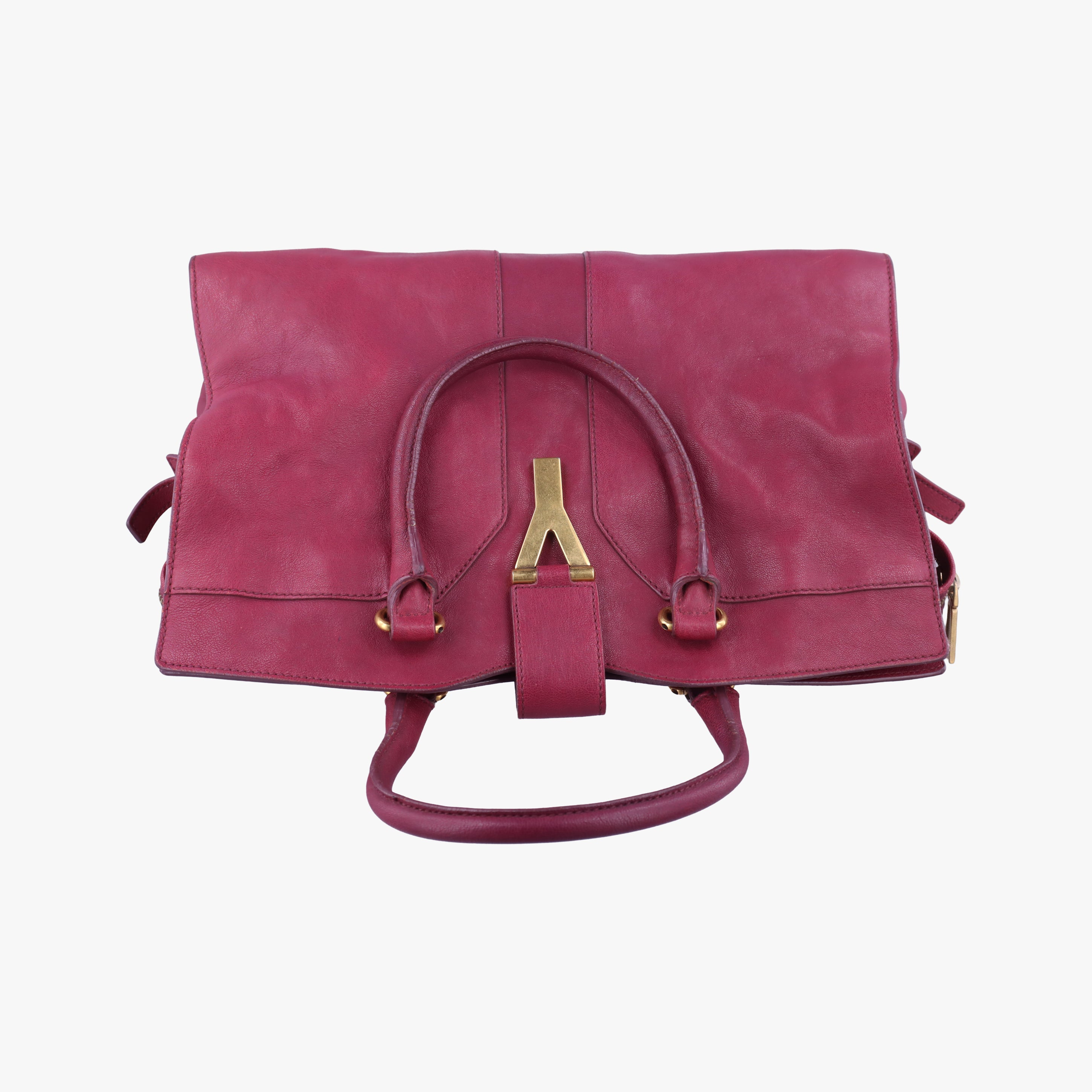 Secondhand Yves Saint Laurent Cabas ChYc Purple Leather 279079 handbag | stylenewstar